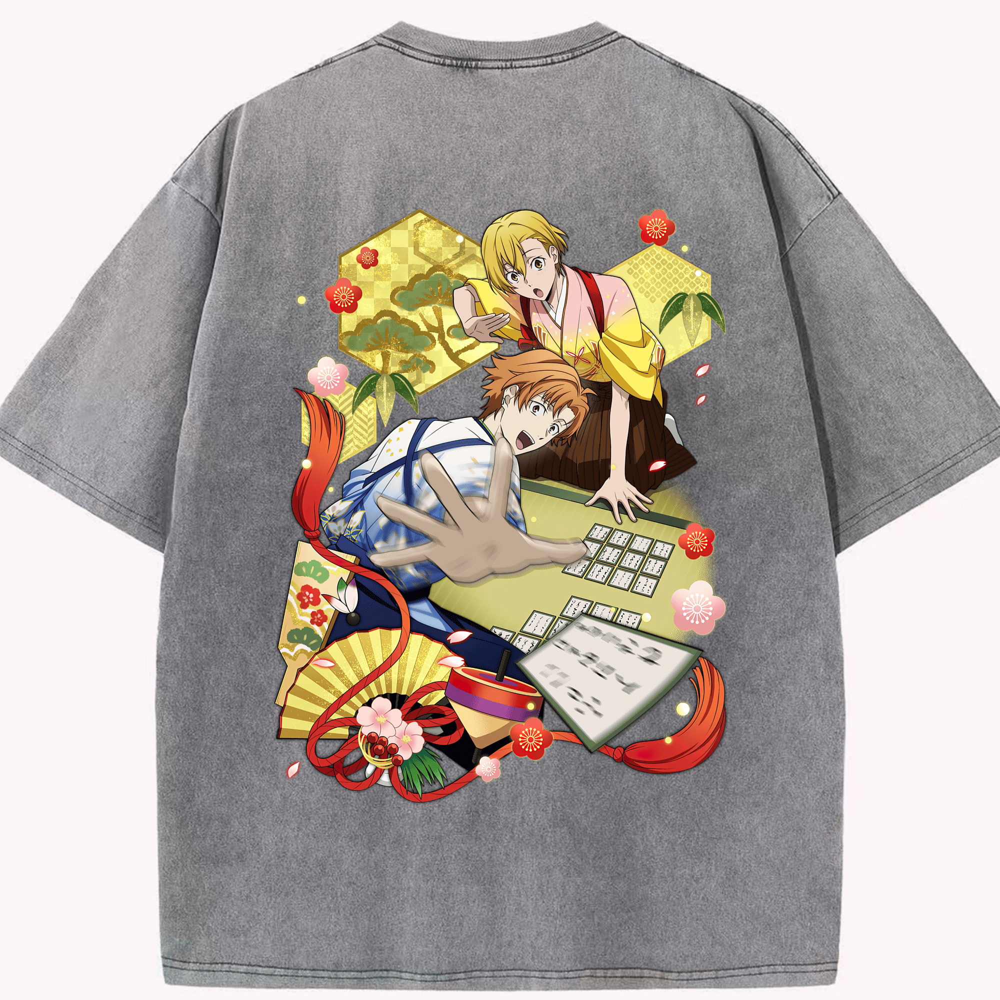 （画像用） 文豪ストレイドッグス Bungo Stray Dogs 綿100% ヴィンテージ風 半袖Tシャツ（背面プリント）