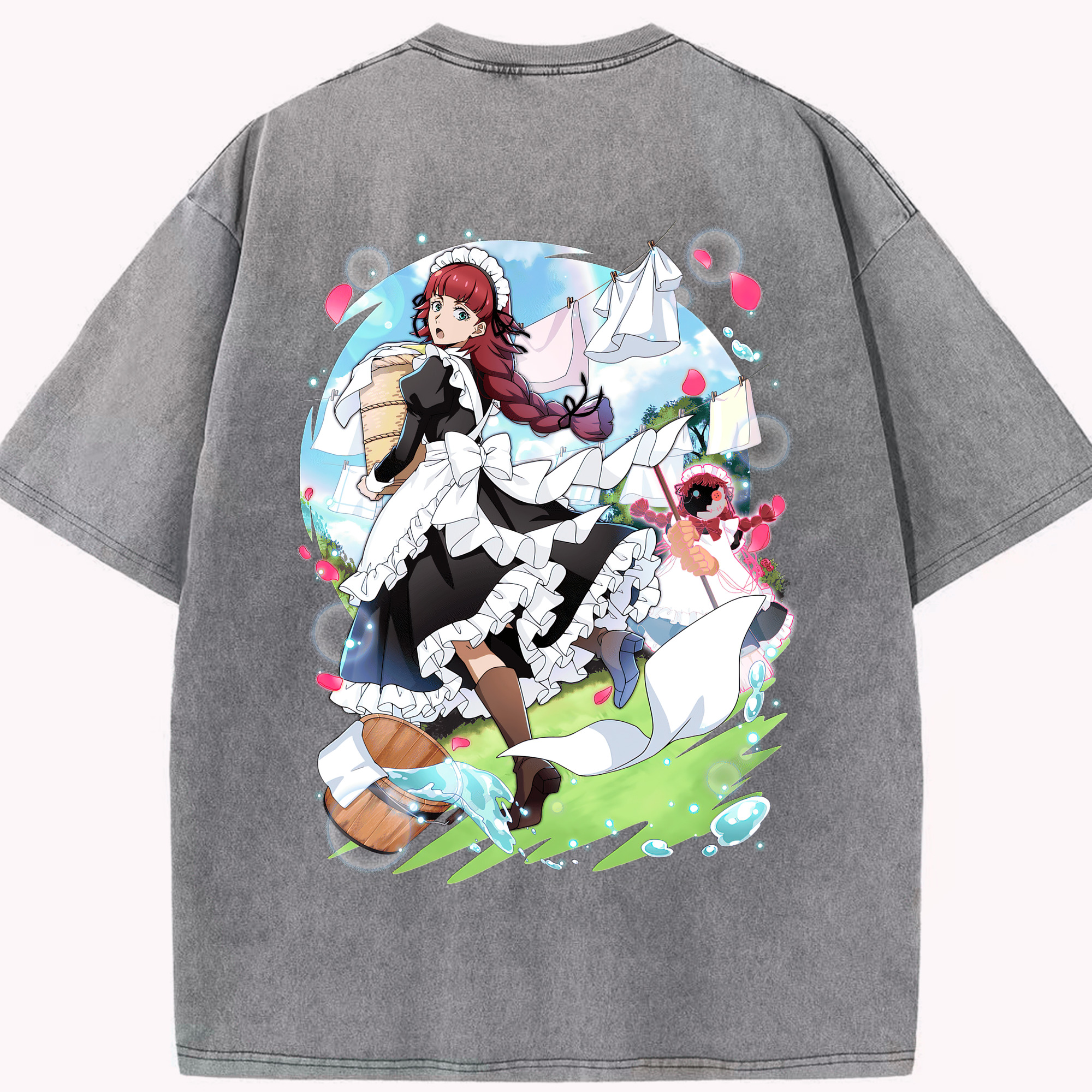 （画像用） 文豪ストレイドッグス Bungo Stray Dogs 綿100% ヴィンテージ風 半袖Tシャツ（背面プリント）