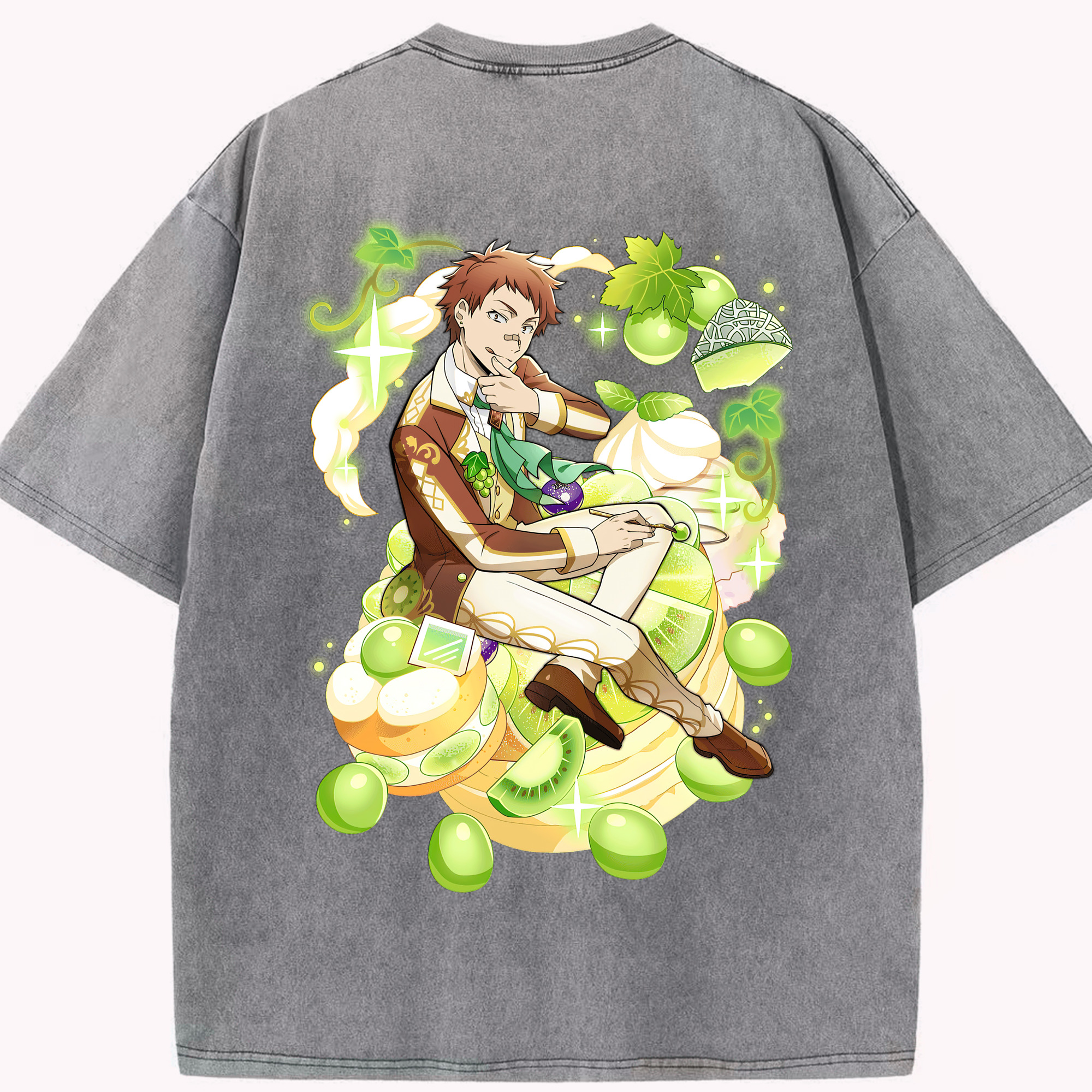 （画像用） 文豪ストレイドッグス Bungo Stray Dogs 綿100% ヴィンテージ風 半袖Tシャツ（背面プリント）