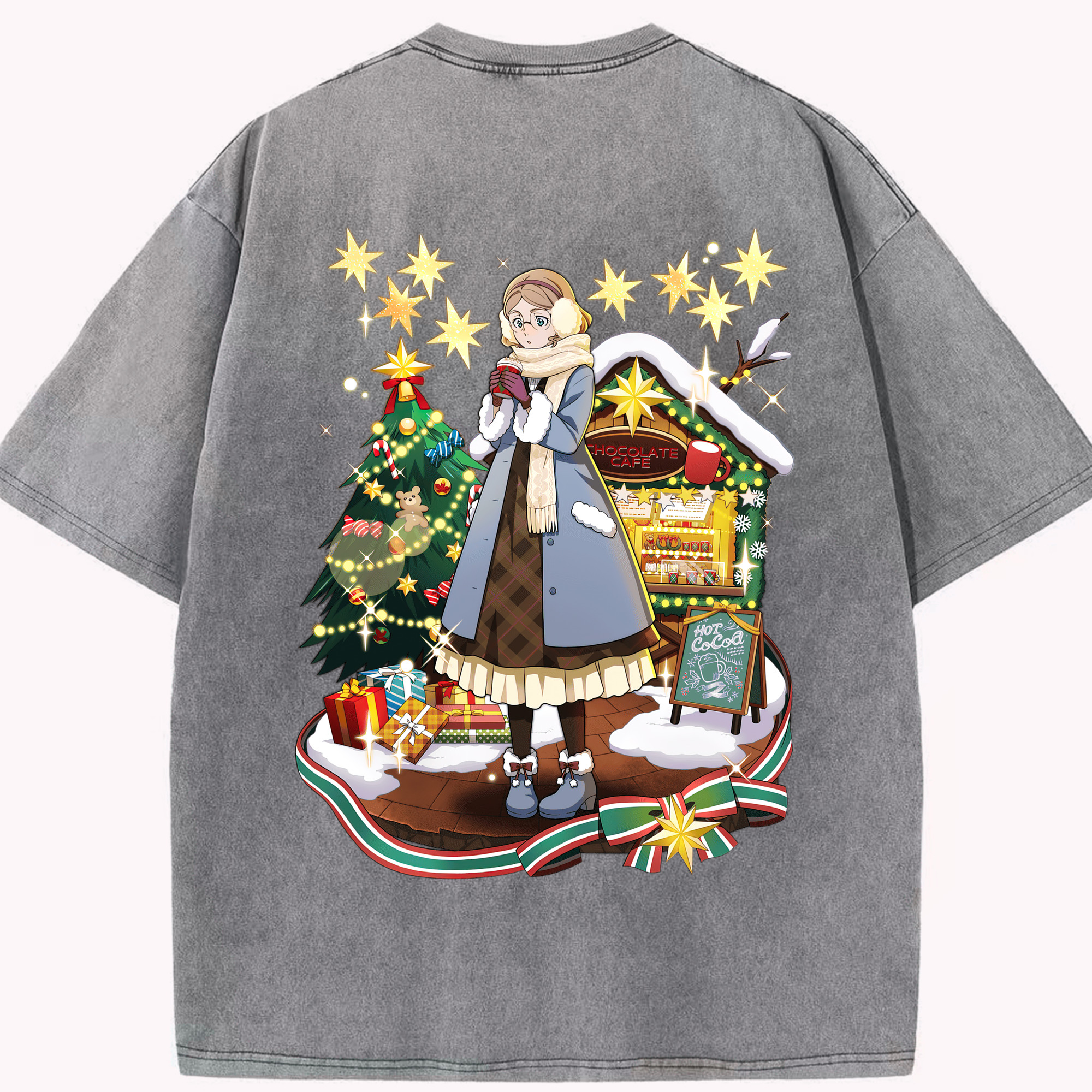 （画像用） 文豪ストレイドッグス Bungo Stray Dogs 綿100% ヴィンテージ風 半袖Tシャツ（背面プリント）