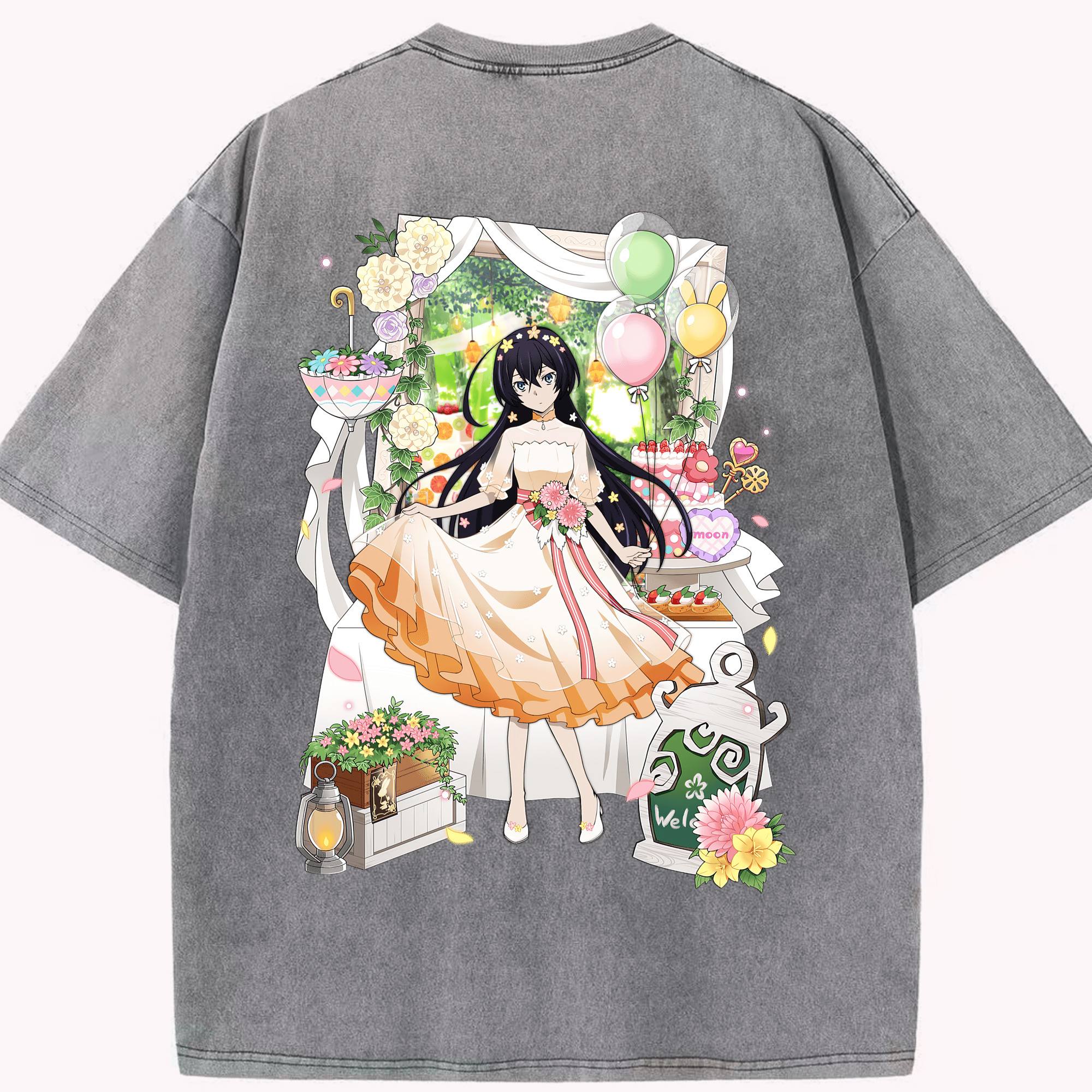 （画像用） 文豪ストレイドッグス Bungo Stray Dogs 綿100% ヴィンテージ風 半袖Tシャツ（背面プリント）