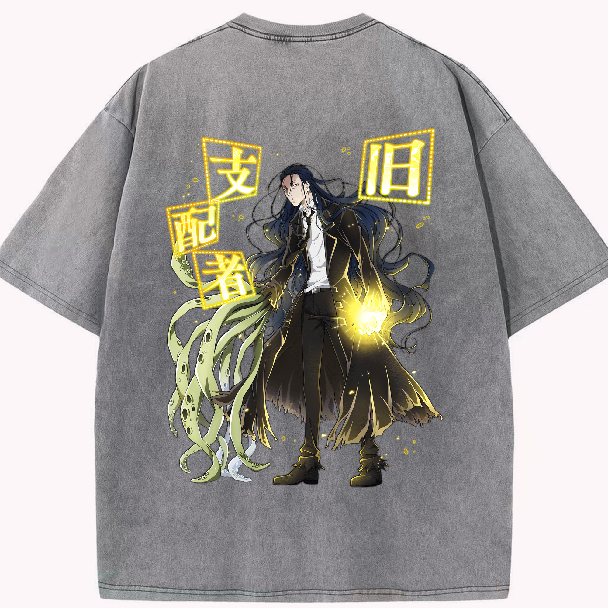 （画像用） 文豪ストレイドッグス Bungo Stray Dogs 綿100% ヴィンテージ風 半袖Tシャツ（背面プリント）