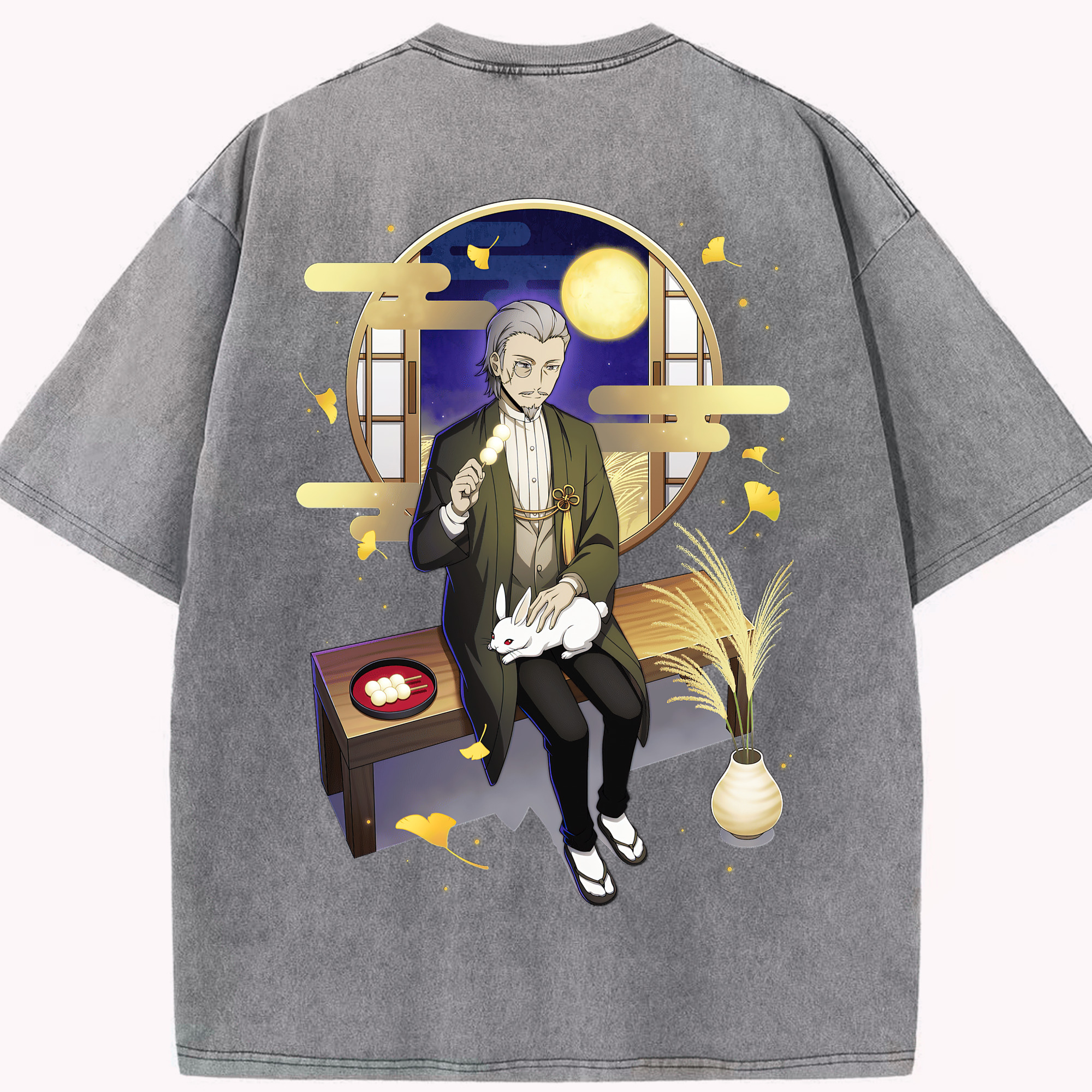 （画像用） 文豪ストレイドッグス Bungo Stray Dogs 綿100% ヴィンテージ風 半袖Tシャツ（背面プリント）
