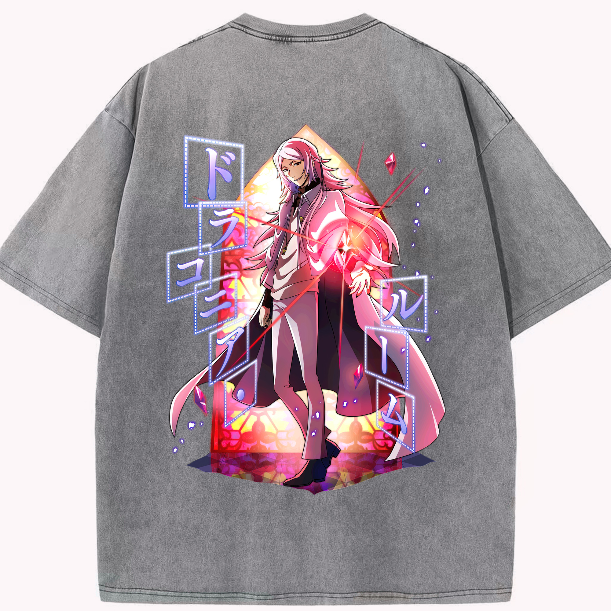 （画像用） 文豪ストレイドッグス Bungo Stray Dogs 綿100% ヴィンテージ風 半袖Tシャツ（背面プリント）