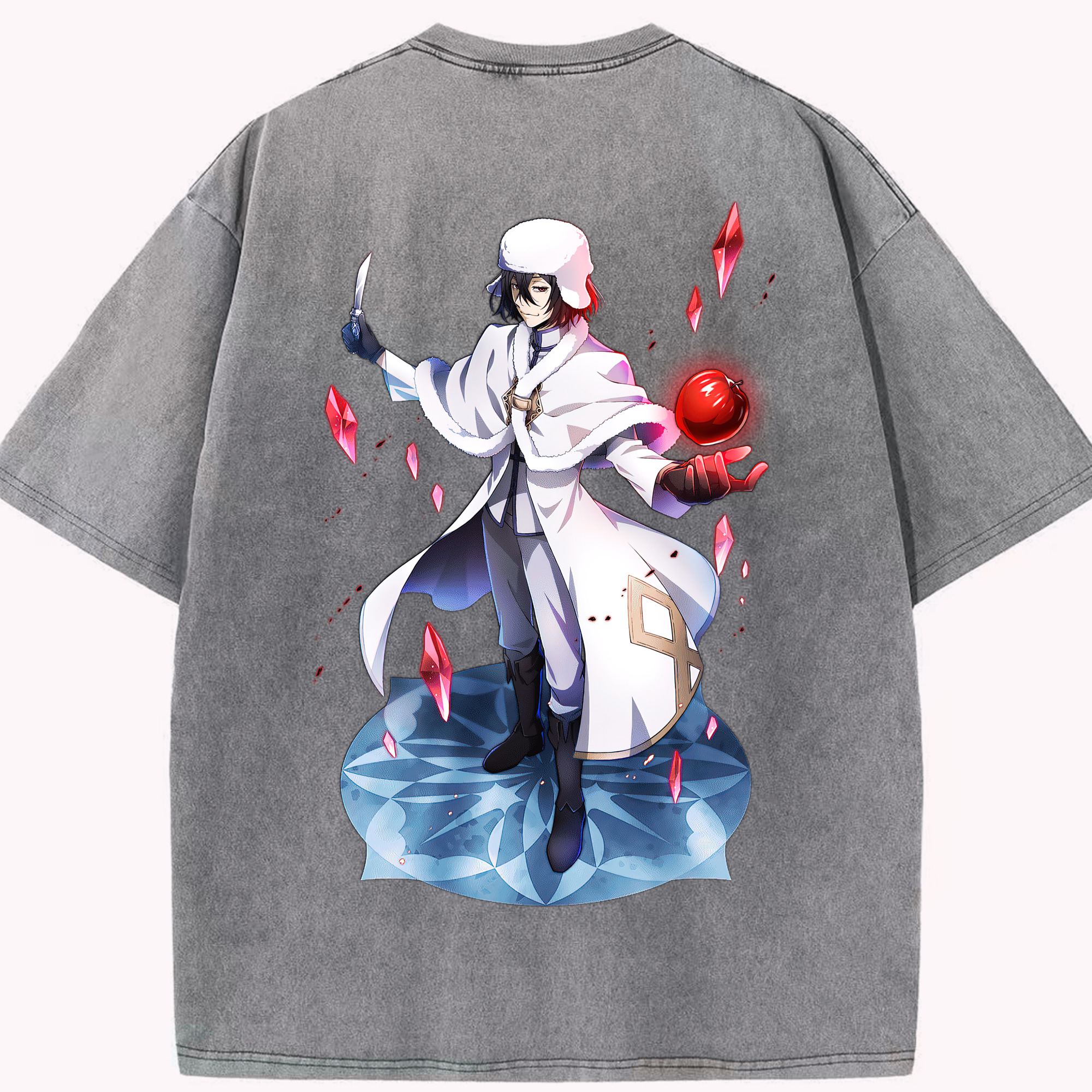 （画像用） 文豪ストレイドッグス Bungo Stray Dogs 綿100% ヴィンテージ風 半袖Tシャツ（背面プリント）