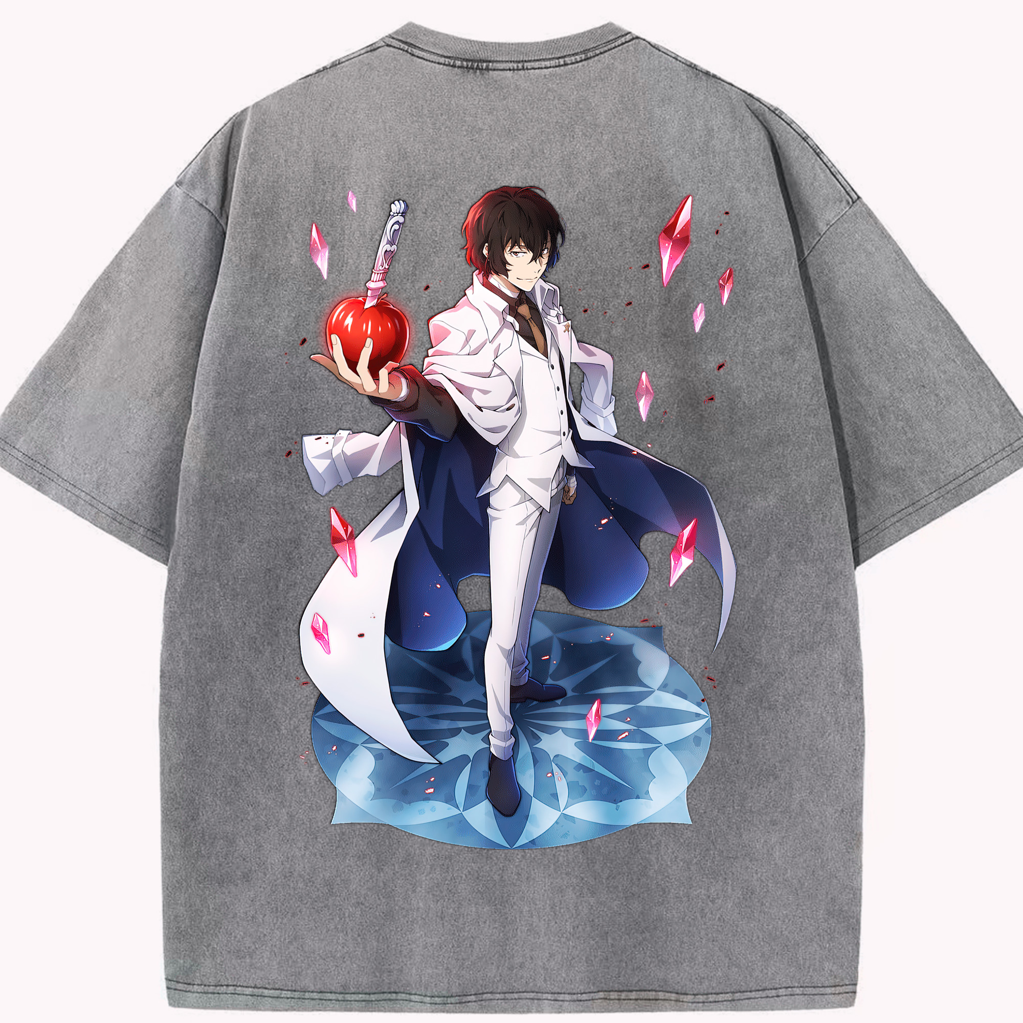 （画像用） 文豪ストレイドッグス Bungo Stray Dogs 綿100% ヴィンテージ風 半袖Tシャツ（背面プリント）