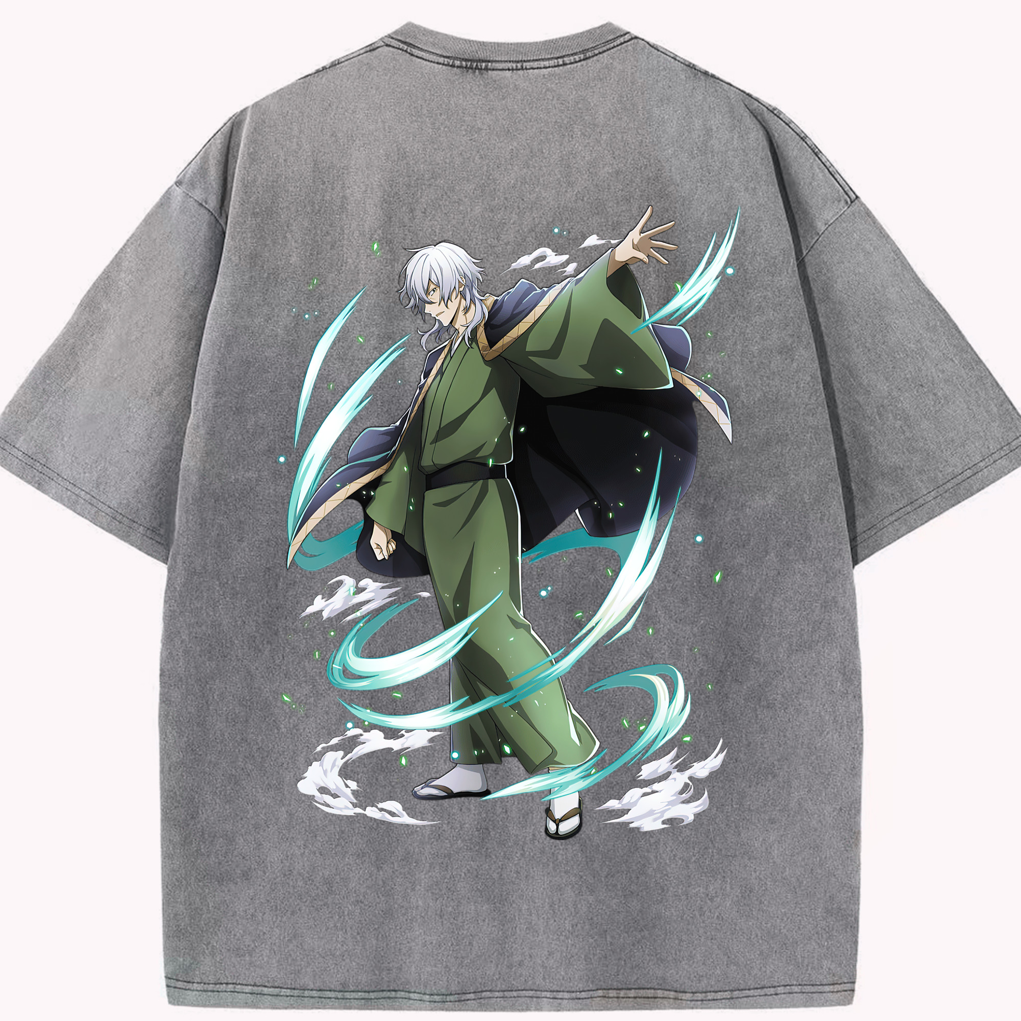 （画像用） 文豪ストレイドッグス Bungo Stray Dogs 綿100% ヴィンテージ風 半袖Tシャツ（背面プリント）