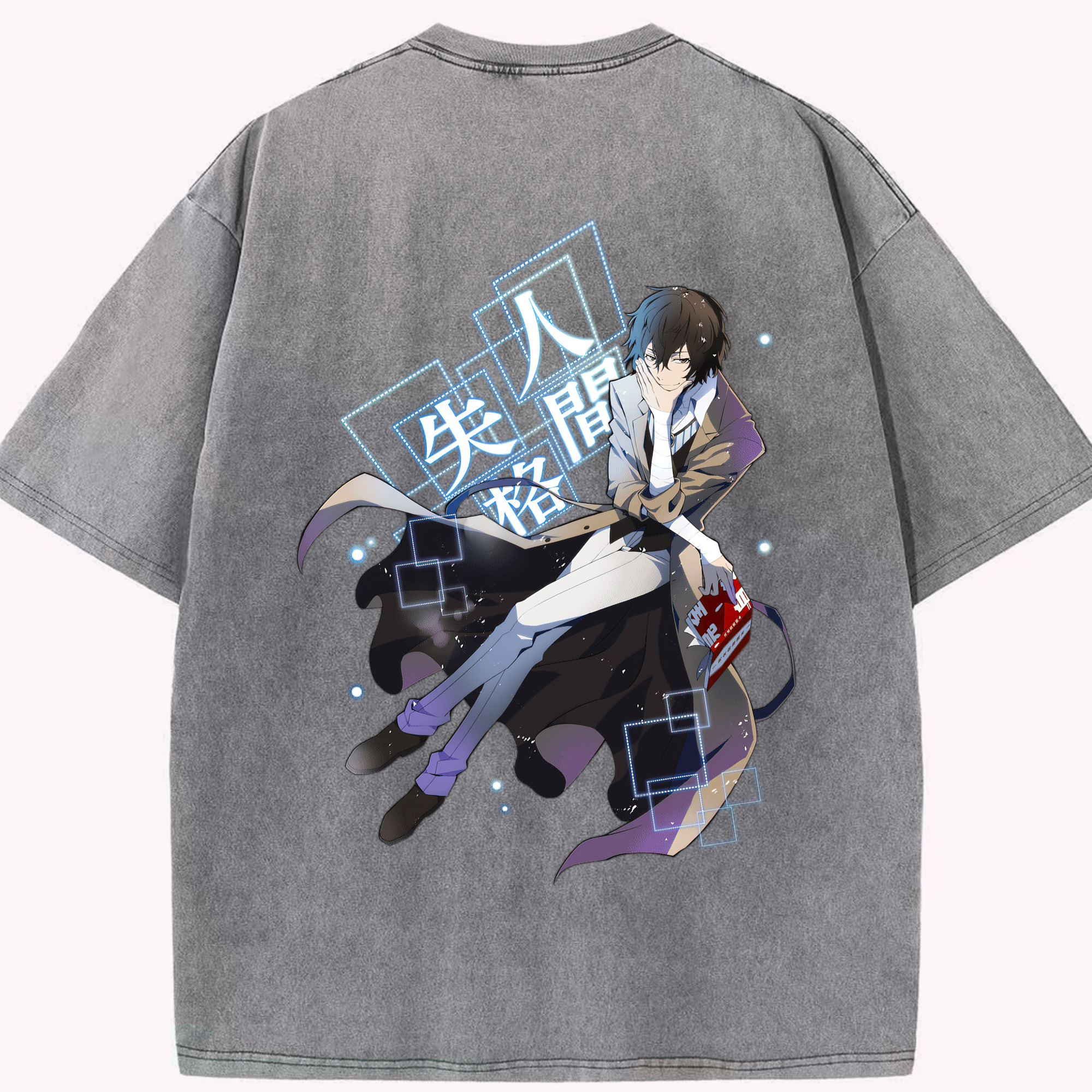 （画像用） 文豪ストレイドッグス Bungo Stray Dogs 綿100% ヴィンテージ風 半袖Tシャツ（背面プリント）