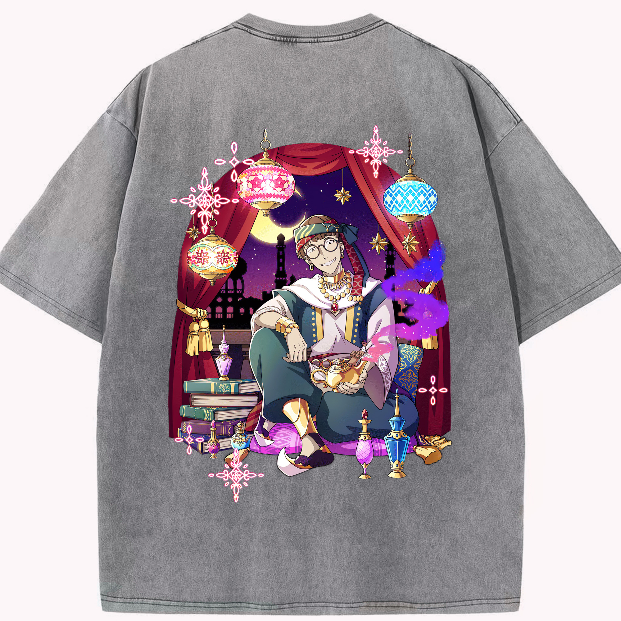 （画像用） 文豪ストレイドッグス Bungo Stray Dogs 綿100% ヴィンテージ風 半袖Tシャツ（背面プリント）