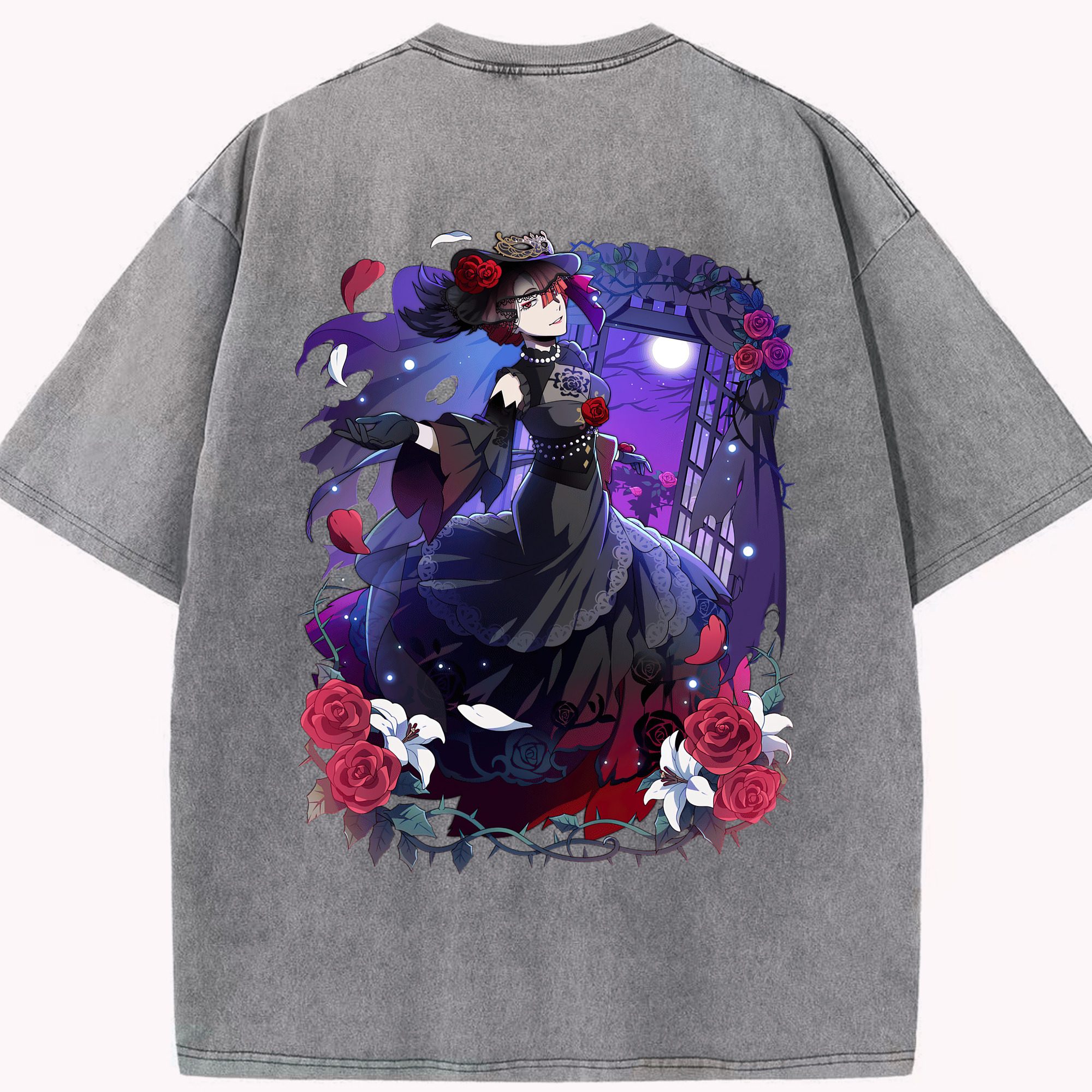 （画像用） 文豪ストレイドッグス Bungo Stray Dogs 綿100% ヴィンテージ風 半袖Tシャツ（背面プリント）