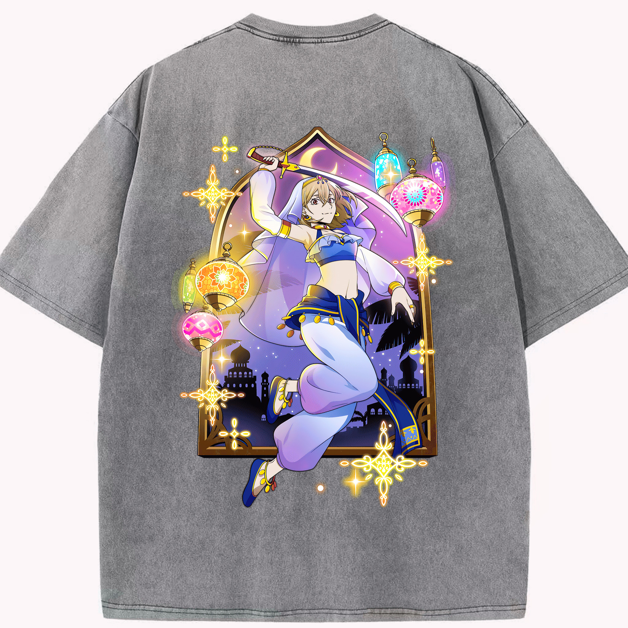 （画像用） 文豪ストレイドッグス Bungo Stray Dogs 綿100% ヴィンテージ風 半袖Tシャツ（背面プリント）