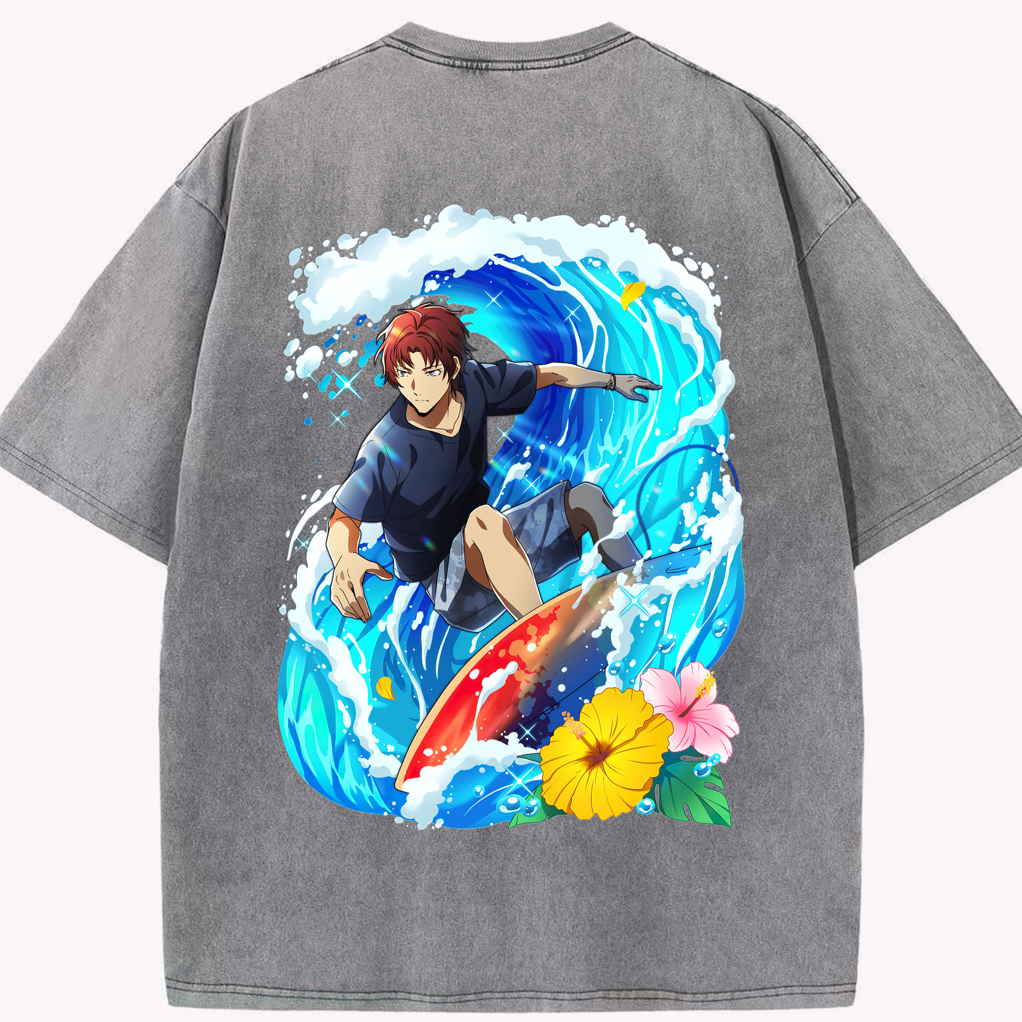 （画像用） 文豪ストレイドッグス Bungo Stray Dogs 綿100% ヴィンテージ風 半袖Tシャツ（背面プリント）