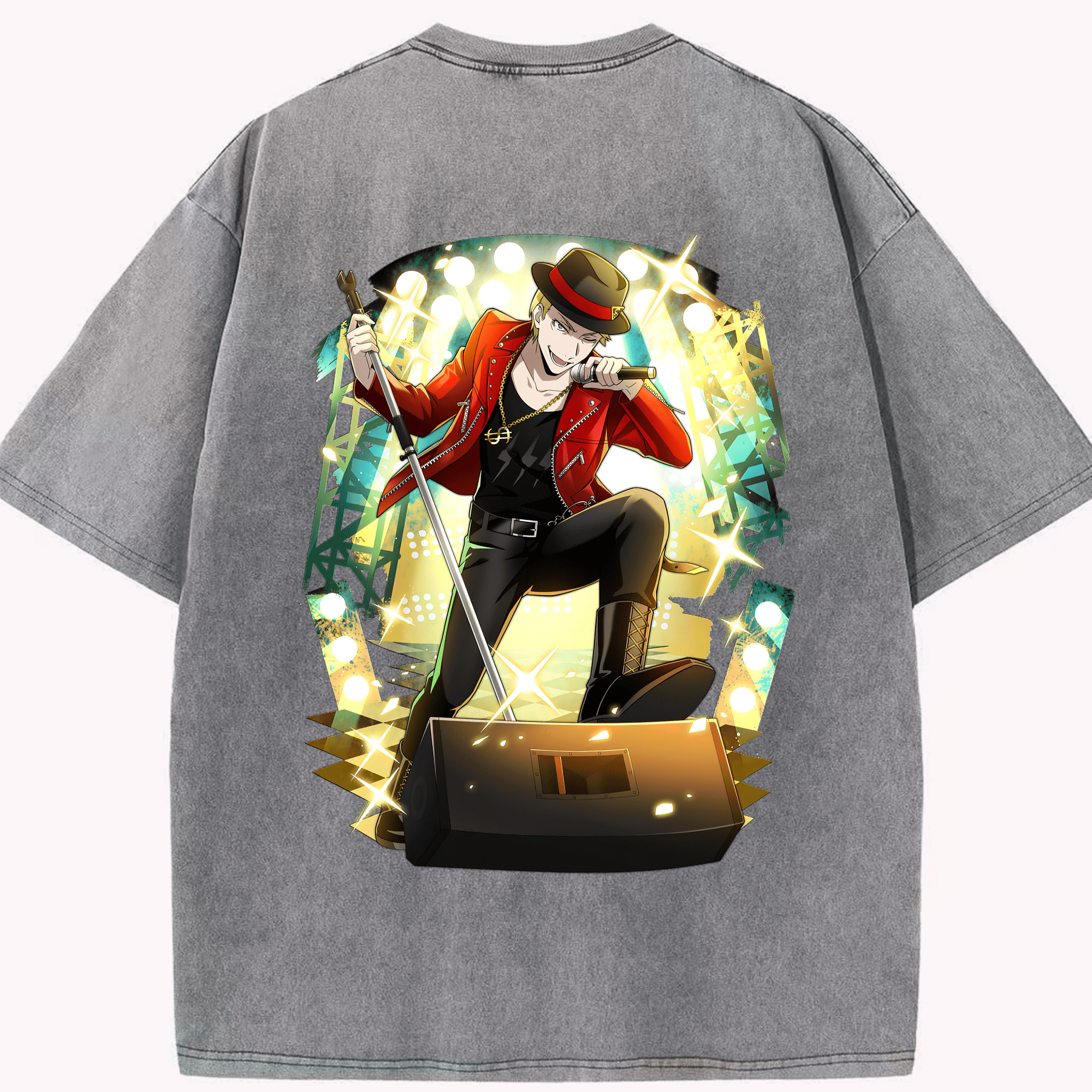 （画像用） 文豪ストレイドッグス Bungo Stray Dogs 綿100% ヴィンテージ風 半袖Tシャツ（背面プリント）