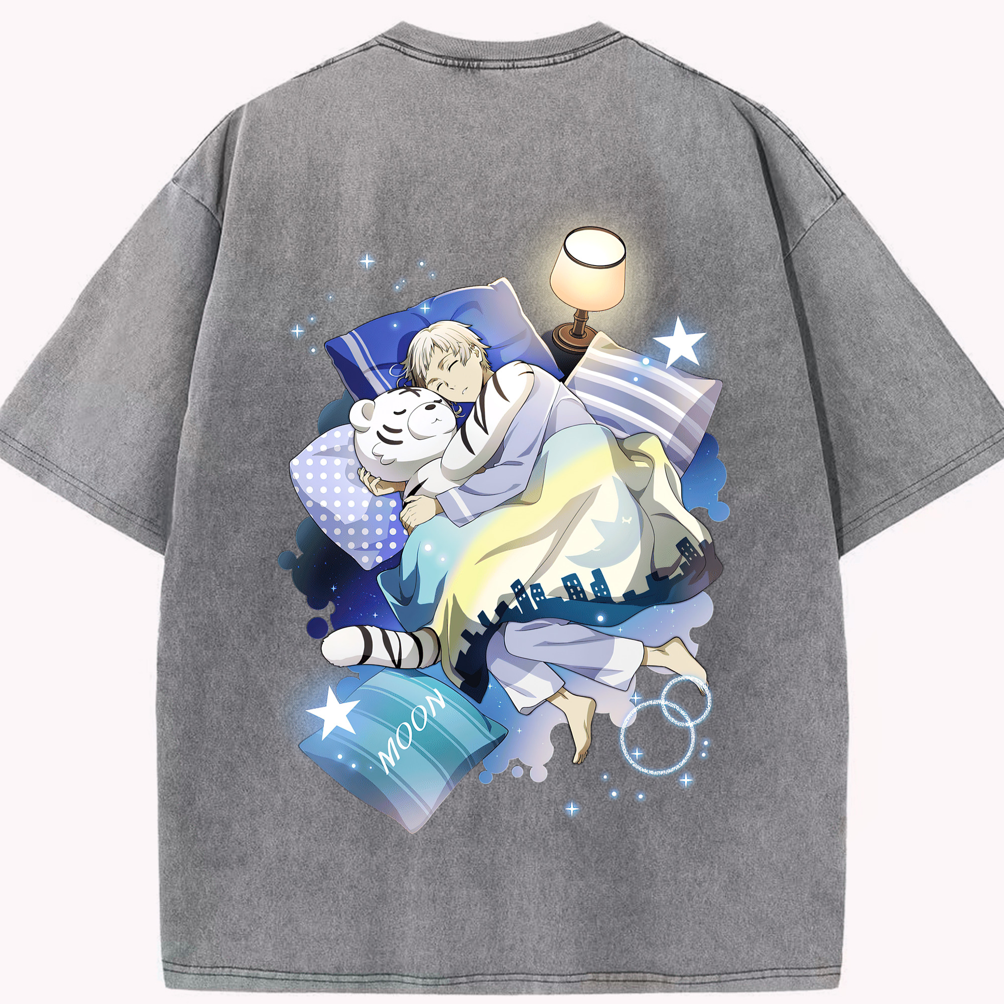 （画像用） 文豪ストレイドッグス Bungo Stray Dogs 綿100% ヴィンテージ風 半袖Tシャツ（背面プリント）