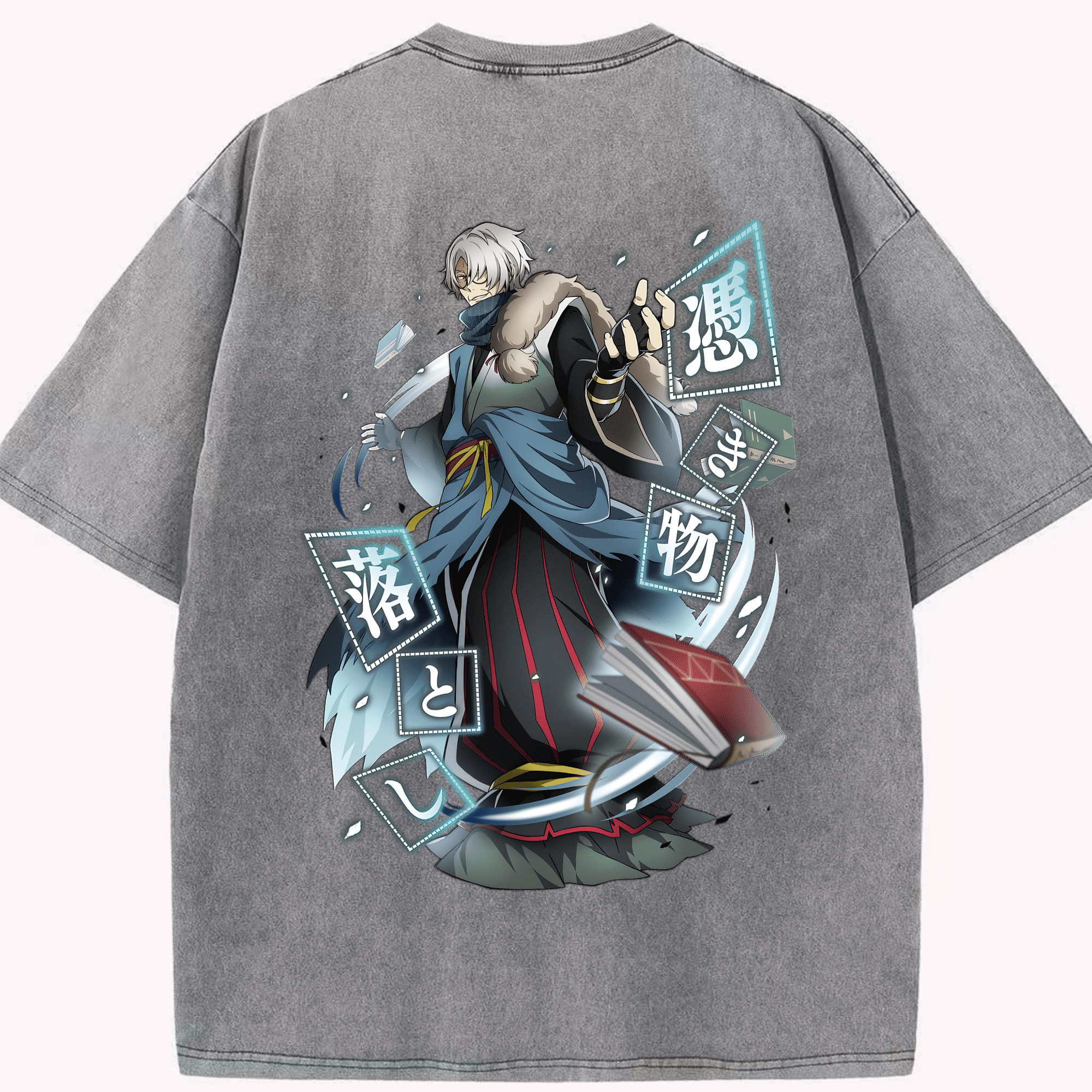 （画像用） 文豪ストレイドッグス Bungo Stray Dogs 綿100% ヴィンテージ風 半袖Tシャツ（背面プリント）