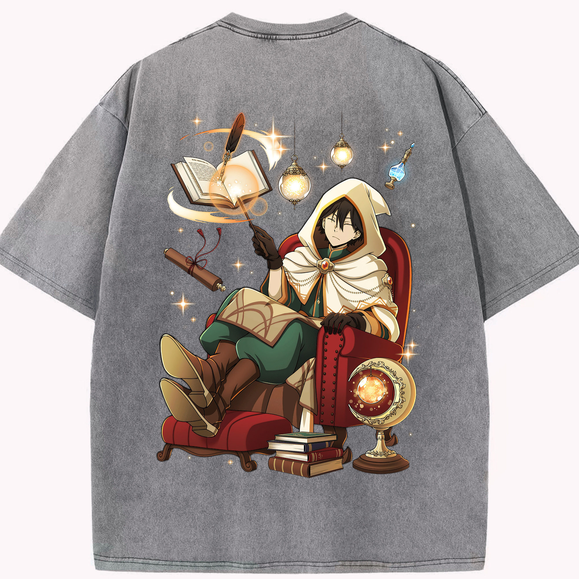 （画像用） 文豪ストレイドッグス Bungo Stray Dogs 綿100% ヴィンテージ風 半袖Tシャツ（背面プリント）