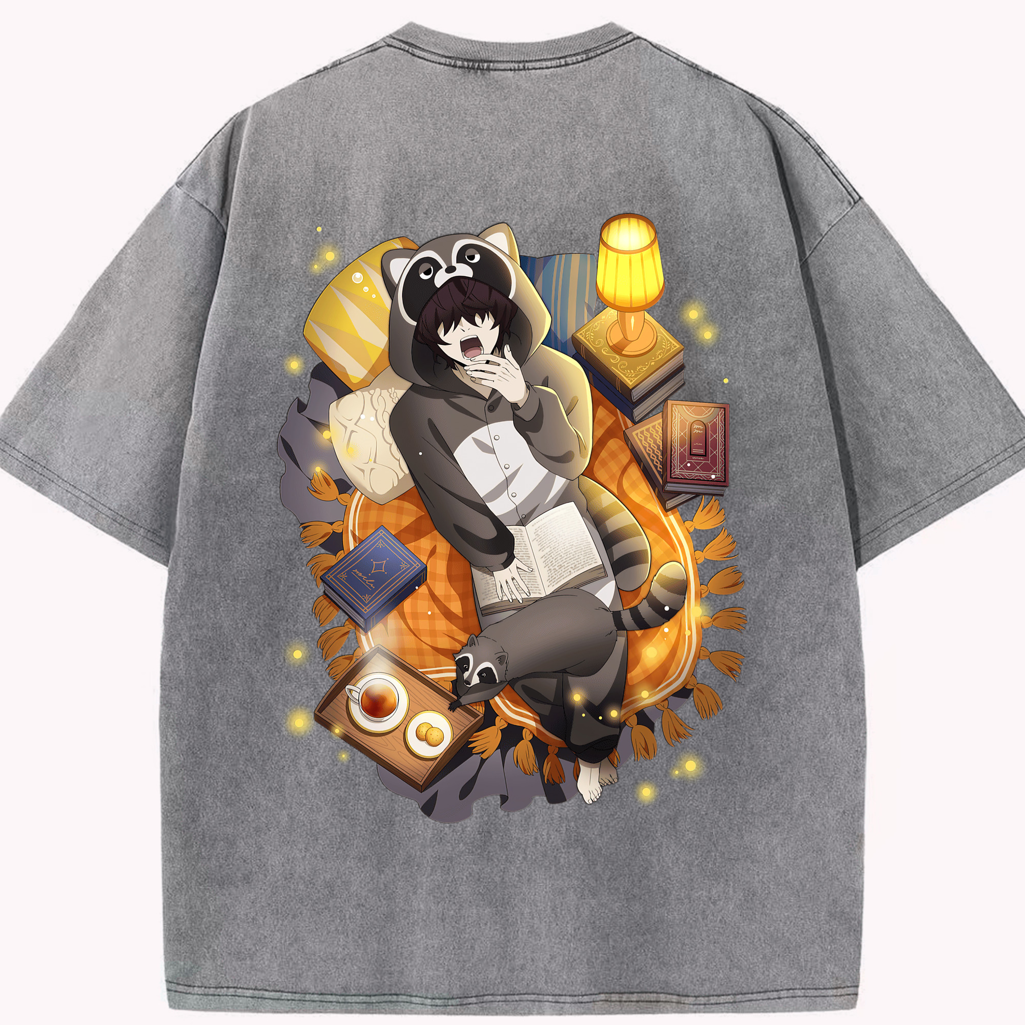 （画像用） 文豪ストレイドッグス Bungo Stray Dogs 綿100% ヴィンテージ風 半袖Tシャツ（背面プリント）