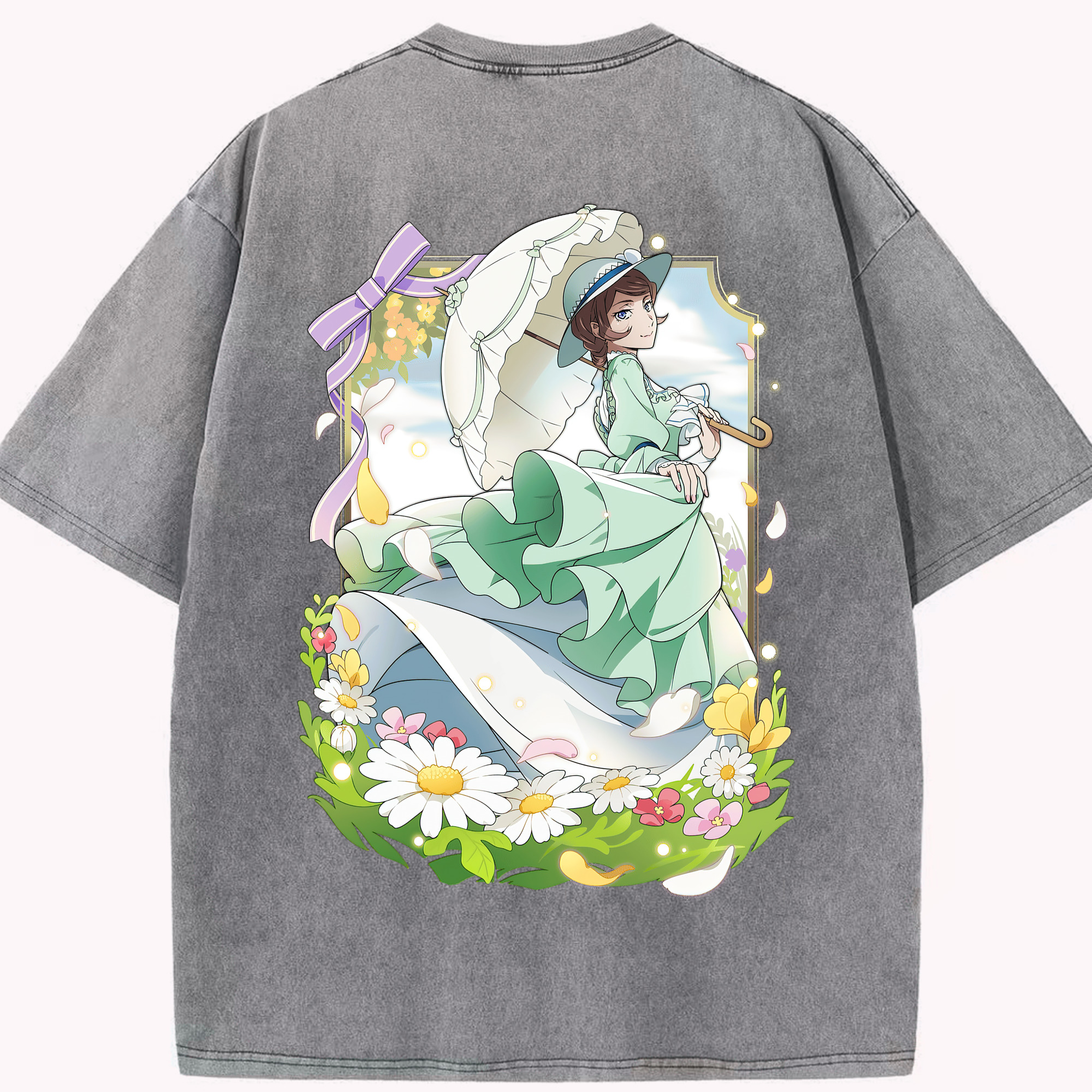 （画像用） 文豪ストレイドッグス Bungo Stray Dogs 綿100% ヴィンテージ風 半袖Tシャツ（背面プリント）
