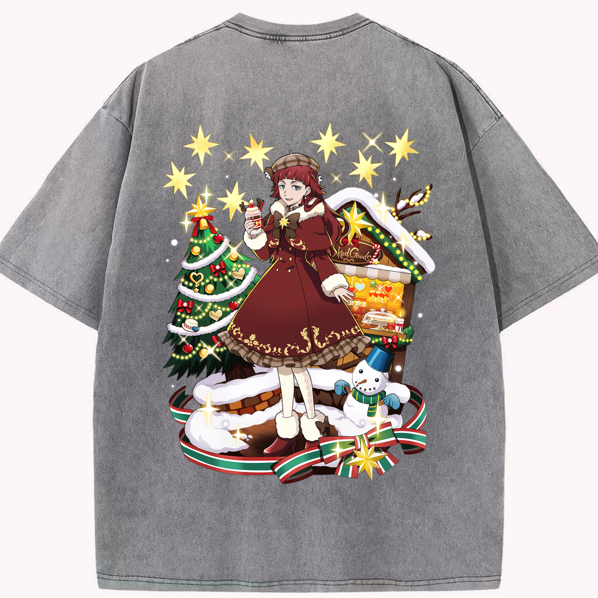 （画像用） 文豪ストレイドッグス Bungo Stray Dogs 綿100% ヴィンテージ風 半袖Tシャツ（背面プリント）