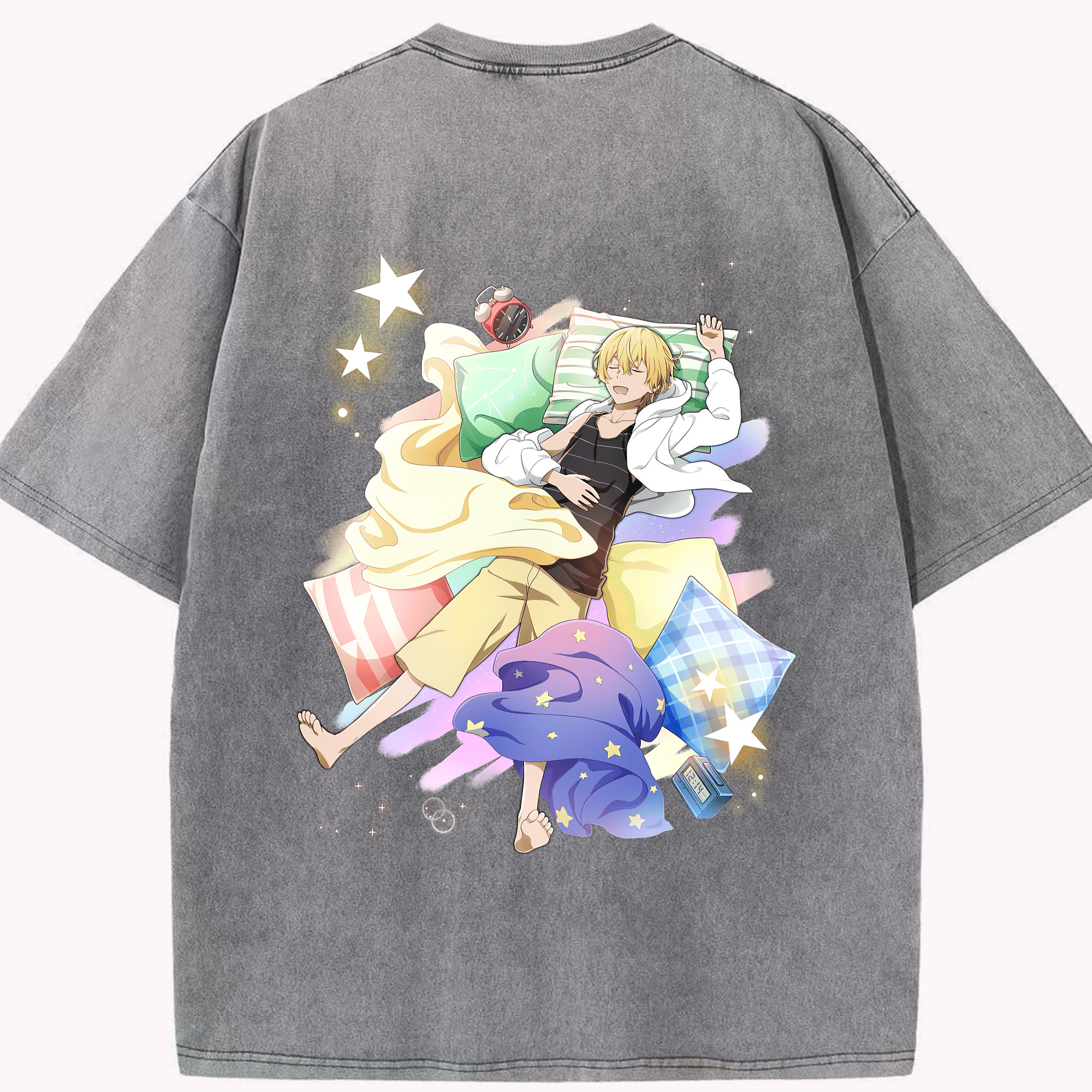 （画像用） 文豪ストレイドッグス Bungo Stray Dogs 綿100% ヴィンテージ風 半袖Tシャツ（背面プリント）