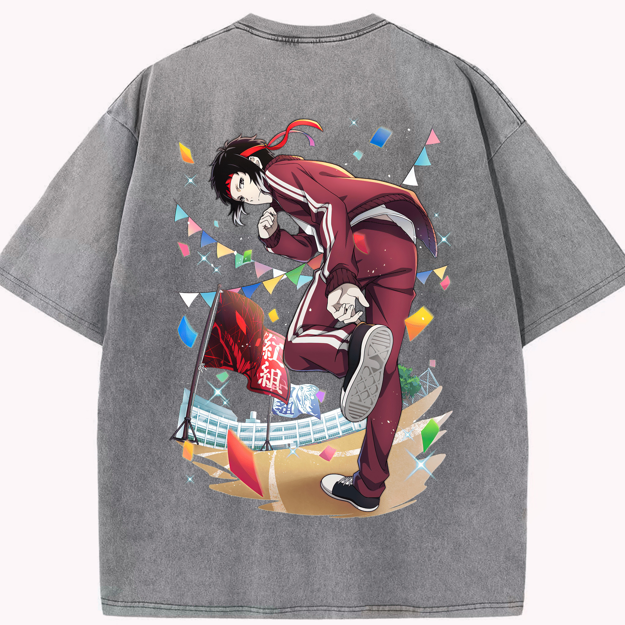 （画像用） 文豪ストレイドッグス Bungo Stray Dogs 綿100% ヴィンテージ風 半袖Tシャツ（背面プリント）