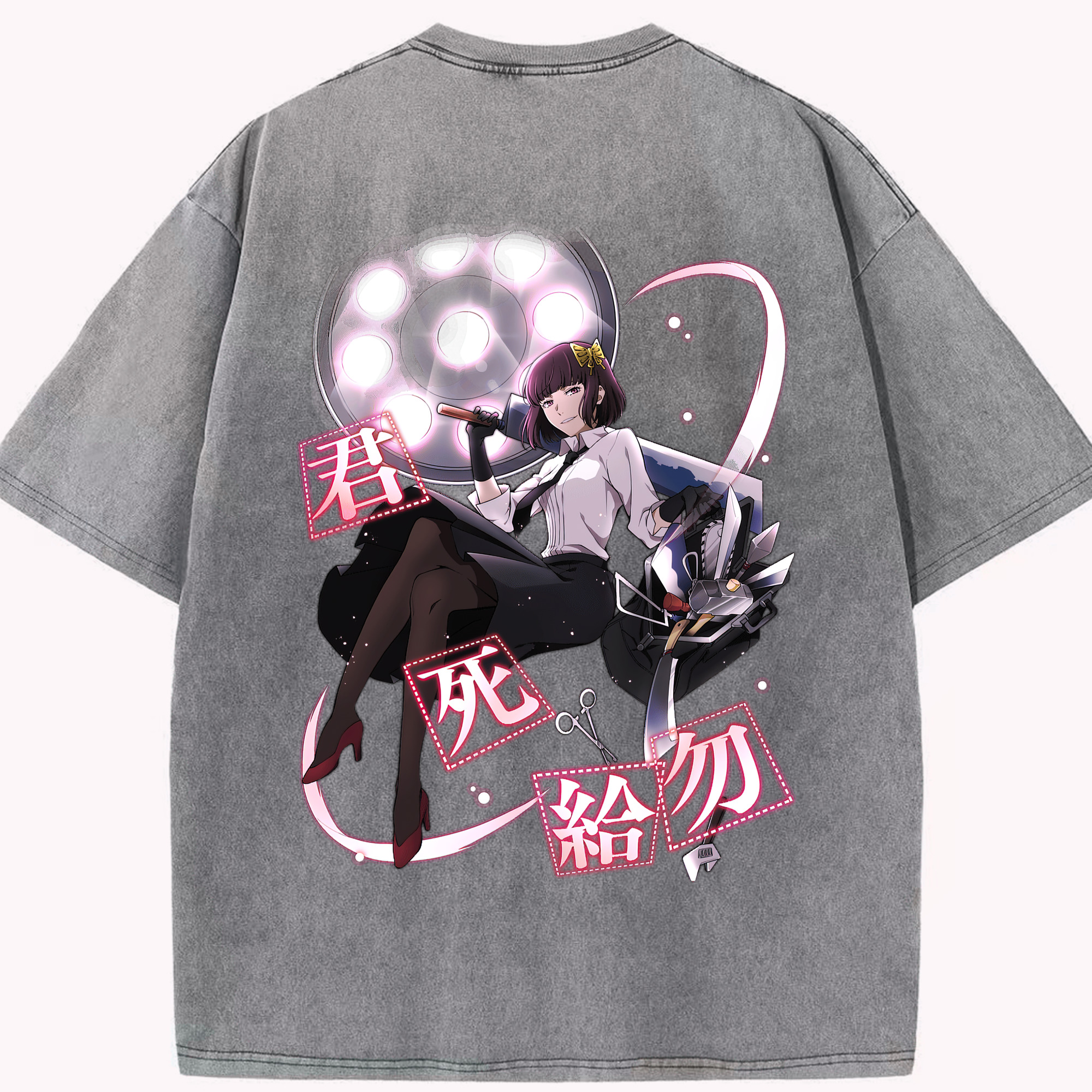 （画像用） 文豪ストレイドッグス Bungo Stray Dogs 綿100% ヴィンテージ風 半袖Tシャツ（背面プリント）