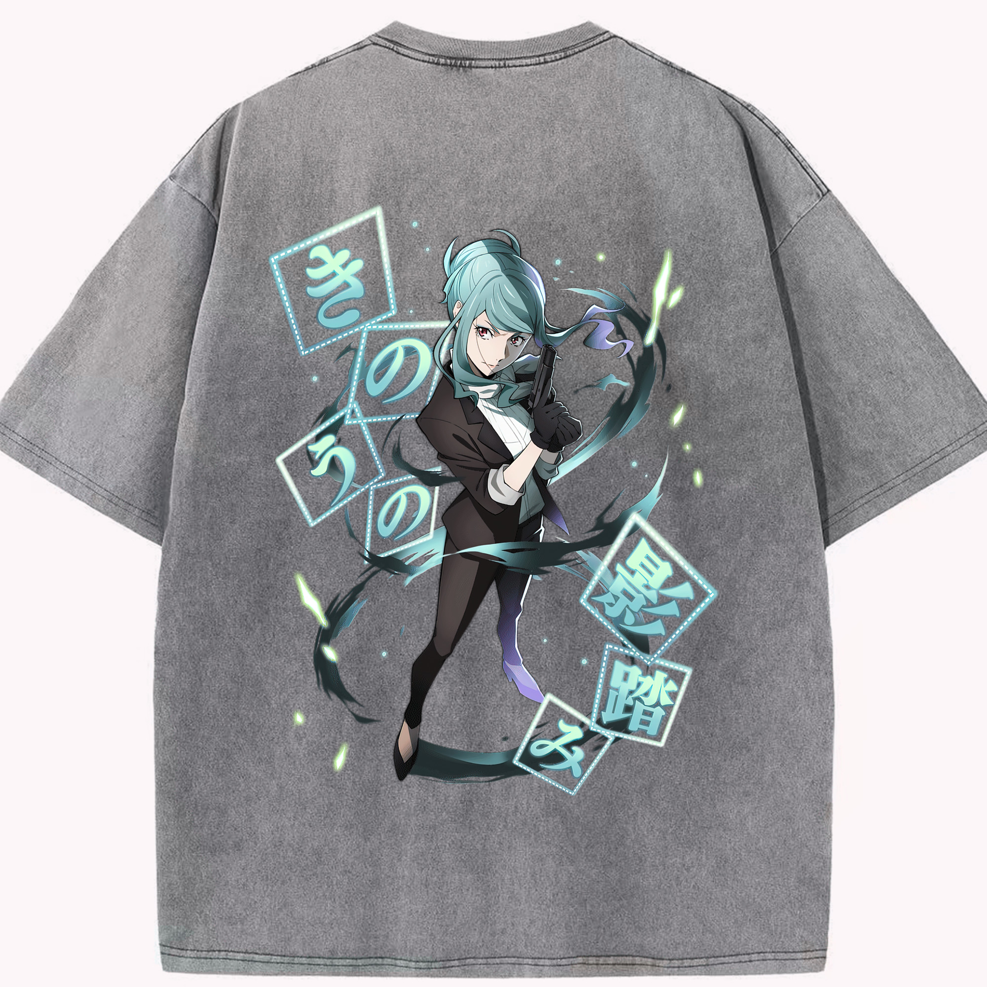 （画像用） 文豪ストレイドッグス Bungo Stray Dogs 綿100% ヴィンテージ風 半袖Tシャツ（背面プリント）
