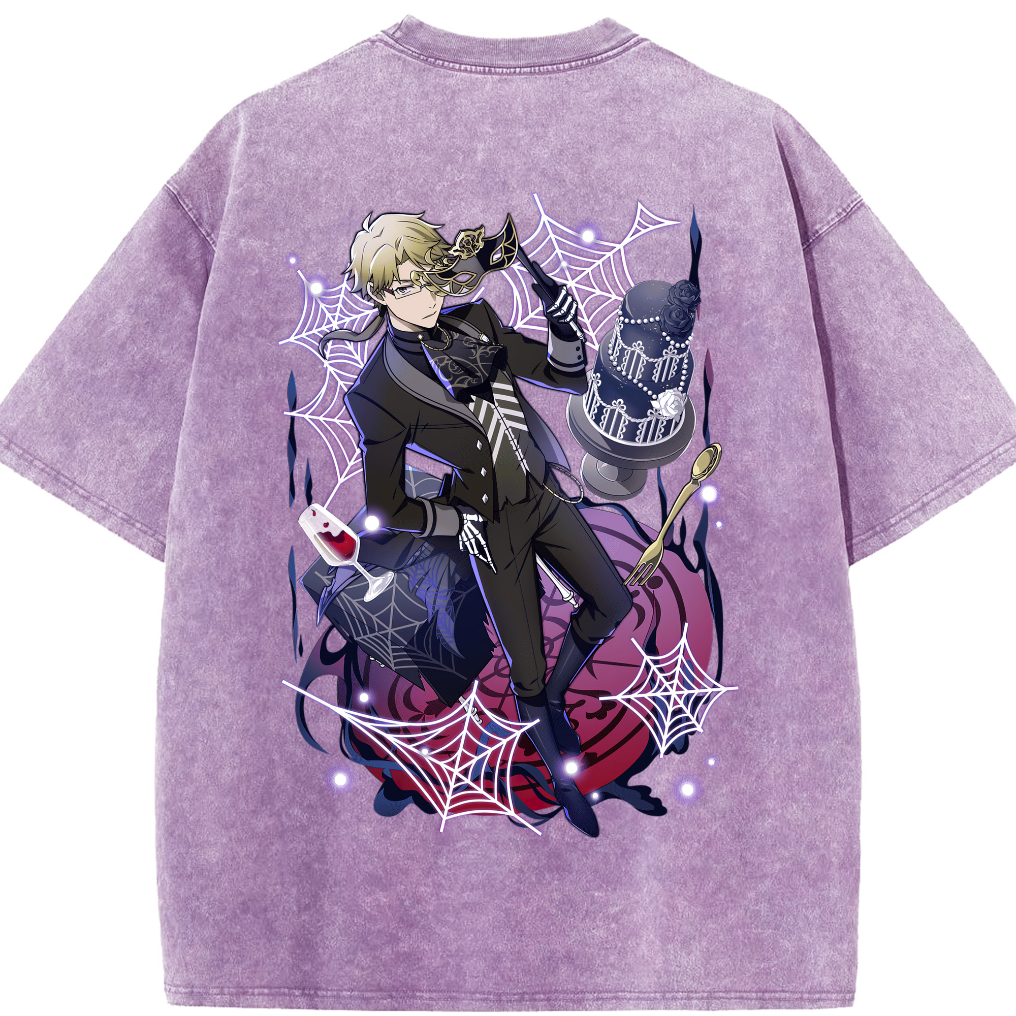 （画像用） 文豪ストレイドッグス Bungo Stray Dogs 綿100% ヴィンテージ風 半袖Tシャツ（背面プリント）