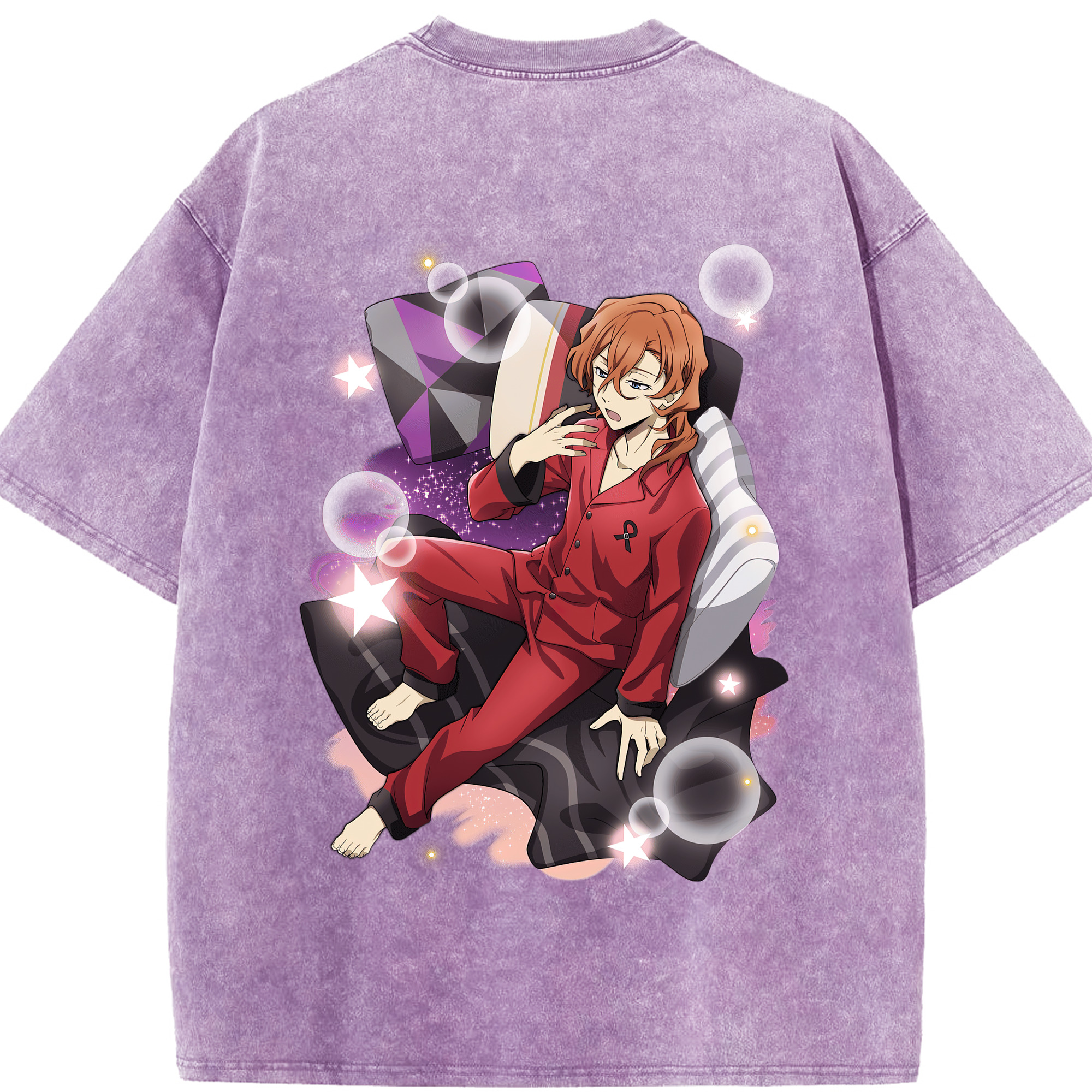 （画像用） 文豪ストレイドッグス Bungo Stray Dogs 綿100% ヴィンテージ風 半袖Tシャツ（背面プリント）