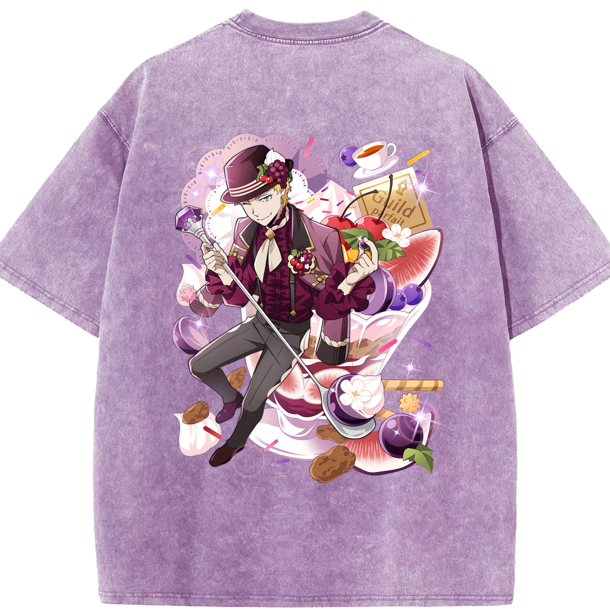 （画像用） 文豪ストレイドッグス Bungo Stray Dogs 綿100% ヴィンテージ風 半袖Tシャツ（背面プリント）