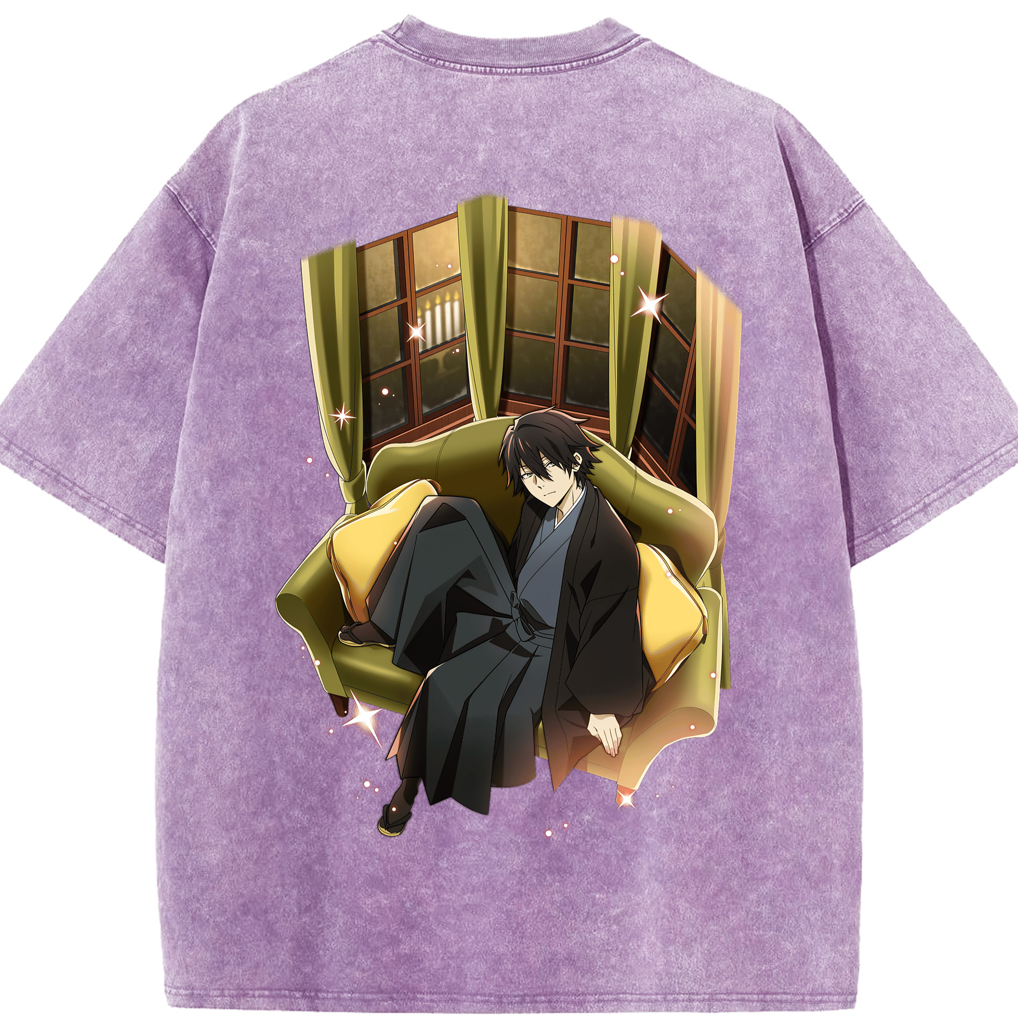 （画像用） 文豪ストレイドッグス Bungo Stray Dogs 綿100% ヴィンテージ風 半袖Tシャツ（背面プリント）