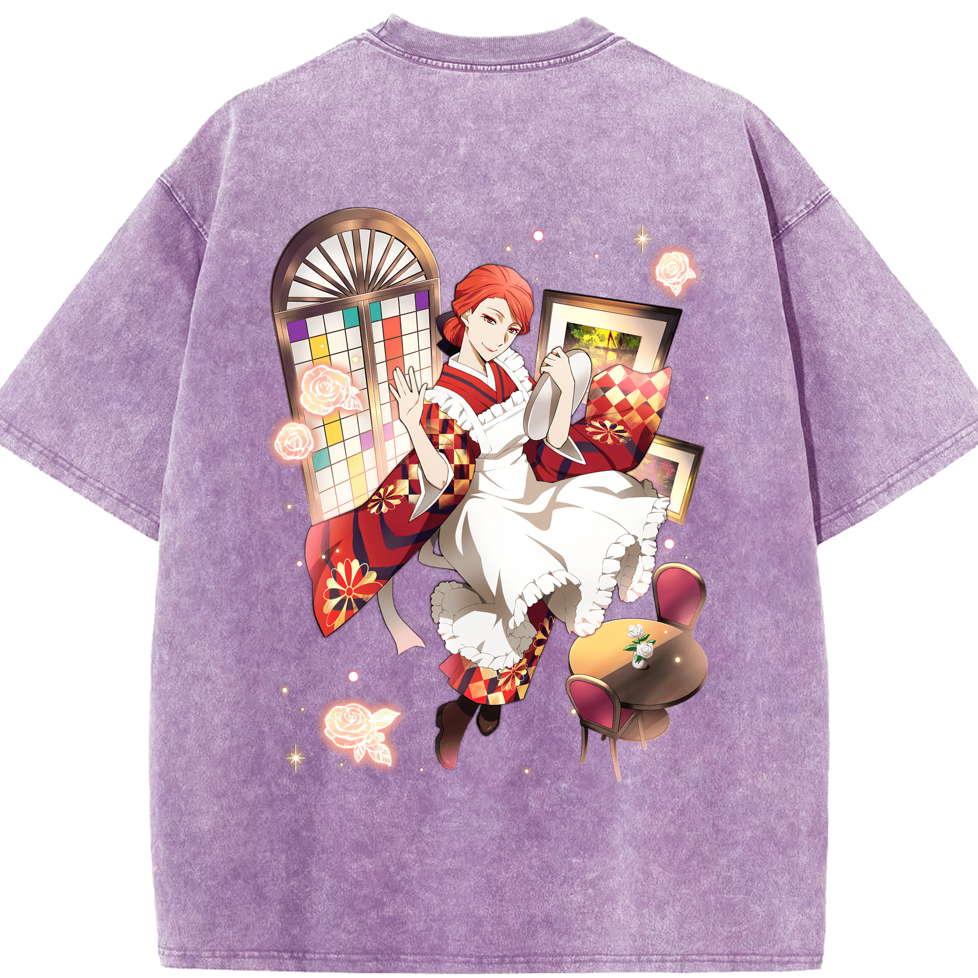 （画像用） 文豪ストレイドッグス Bungo Stray Dogs 綿100% ヴィンテージ風 半袖Tシャツ（背面プリント）