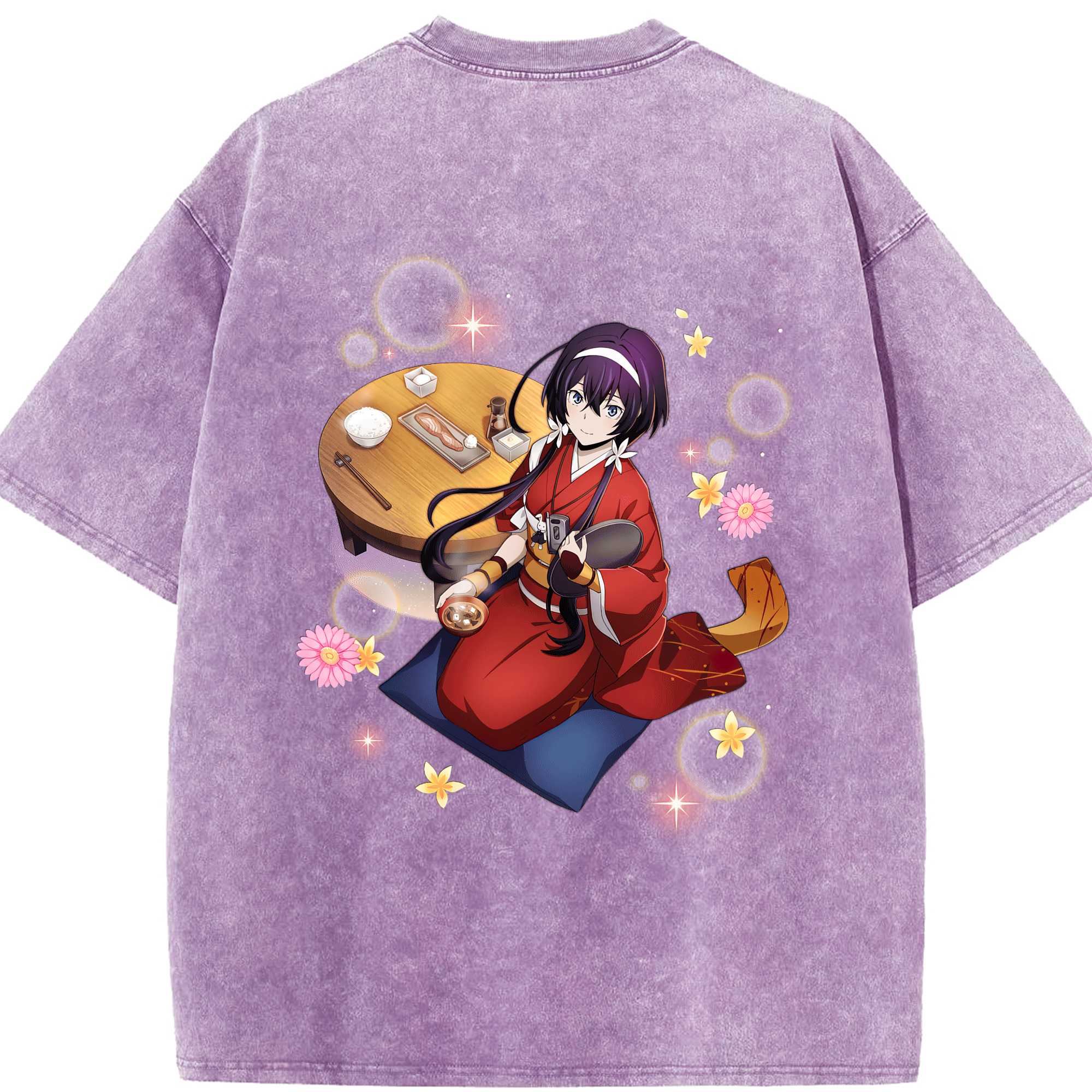 （画像用） 文豪ストレイドッグス Bungo Stray Dogs 綿100% ヴィンテージ風 半袖Tシャツ（背面プリント）