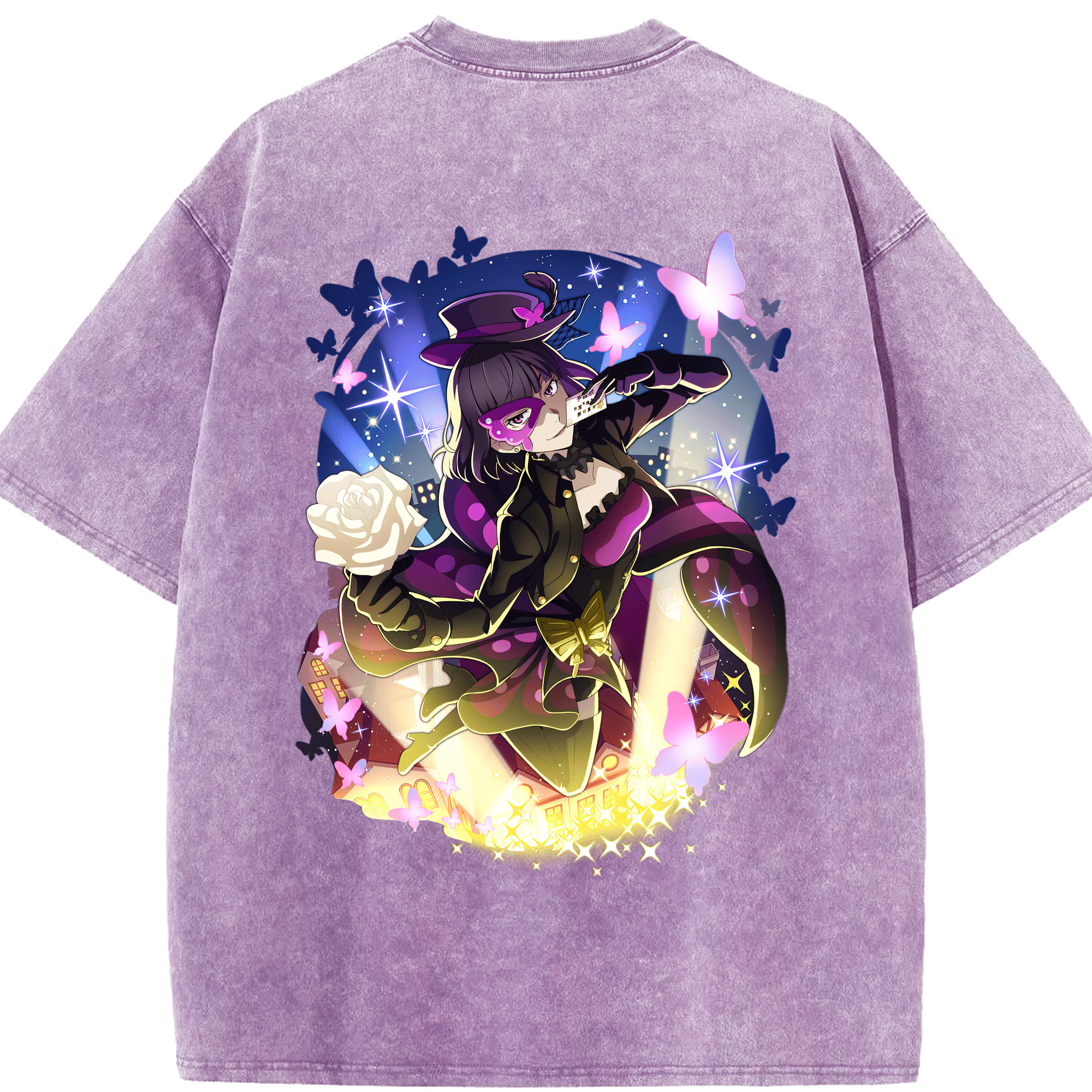 （画像用） 文豪ストレイドッグス Bungo Stray Dogs 綿100% ヴィンテージ風 半袖Tシャツ（背面プリント）