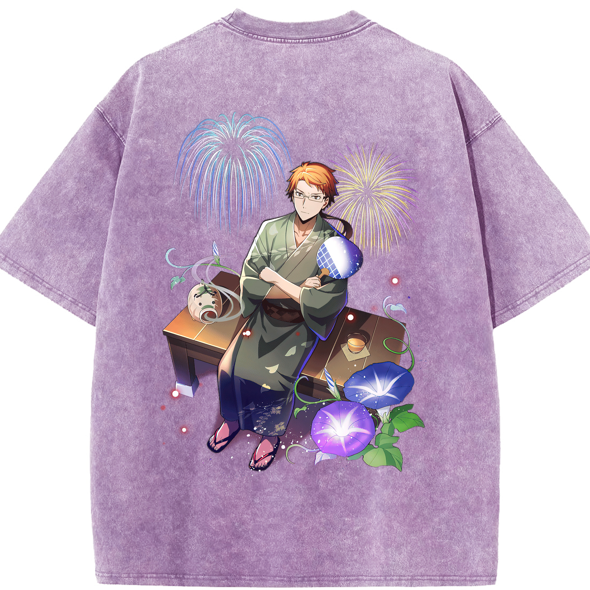 （画像用） 文豪ストレイドッグス Bungo Stray Dogs 綿100% ヴィンテージ風 半袖Tシャツ（背面プリント）