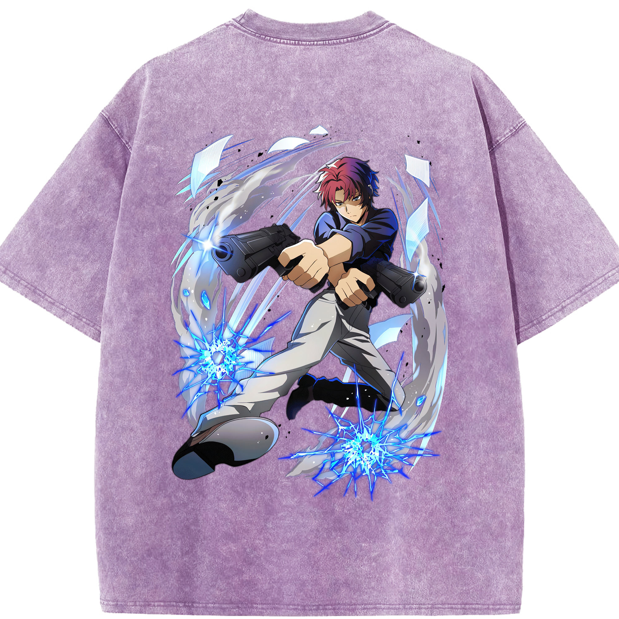 （画像用） 文豪ストレイドッグス Bungo Stray Dogs 綿100% ヴィンテージ風 半袖Tシャツ（背面プリント）