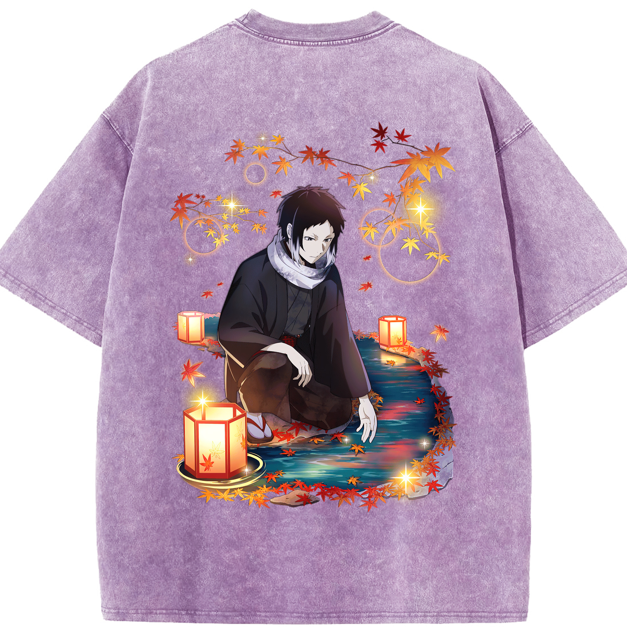 （画像用） 文豪ストレイドッグス Bungo Stray Dogs 綿100% ヴィンテージ風 半袖Tシャツ（背面プリント）