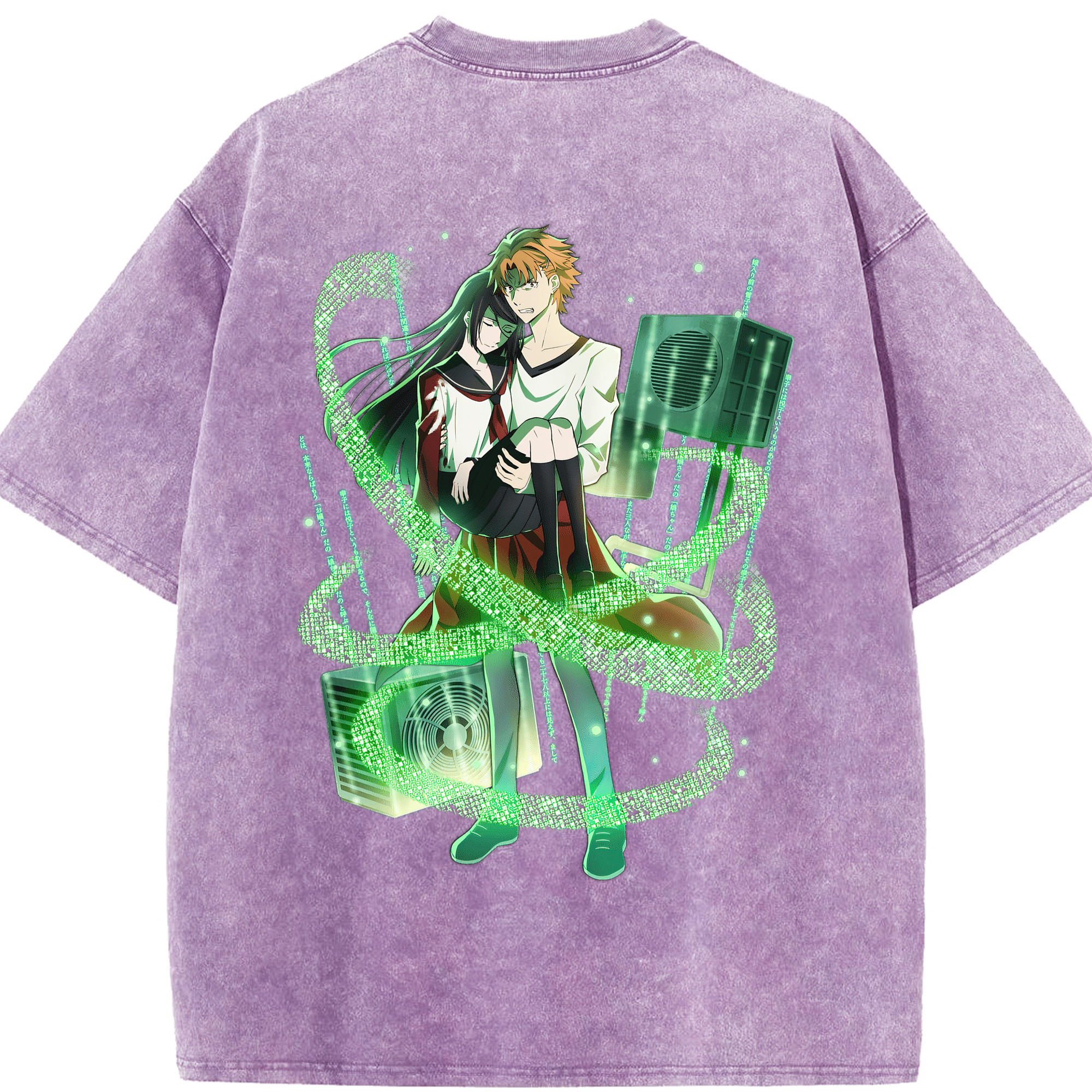 （画像用） 文豪ストレイドッグス Bungo Stray Dogs 綿100% ヴィンテージ風 半袖Tシャツ（背面プリント）