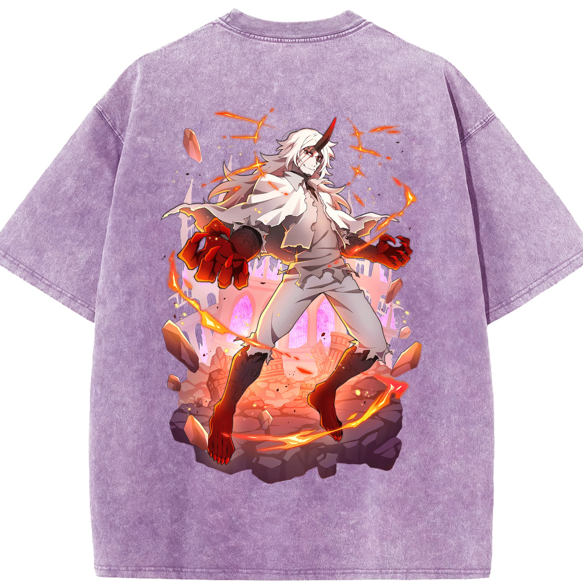 （画像用） 文豪ストレイドッグス Bungo Stray Dogs 綿100% ヴィンテージ風 半袖Tシャツ（背面プリント）