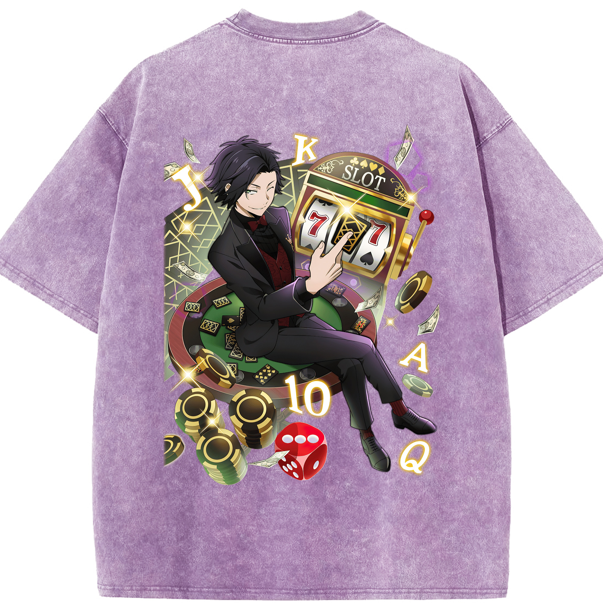（画像用） 文豪ストレイドッグス Bungo Stray Dogs 綿100% ヴィンテージ風 半袖Tシャツ（背面プリント）