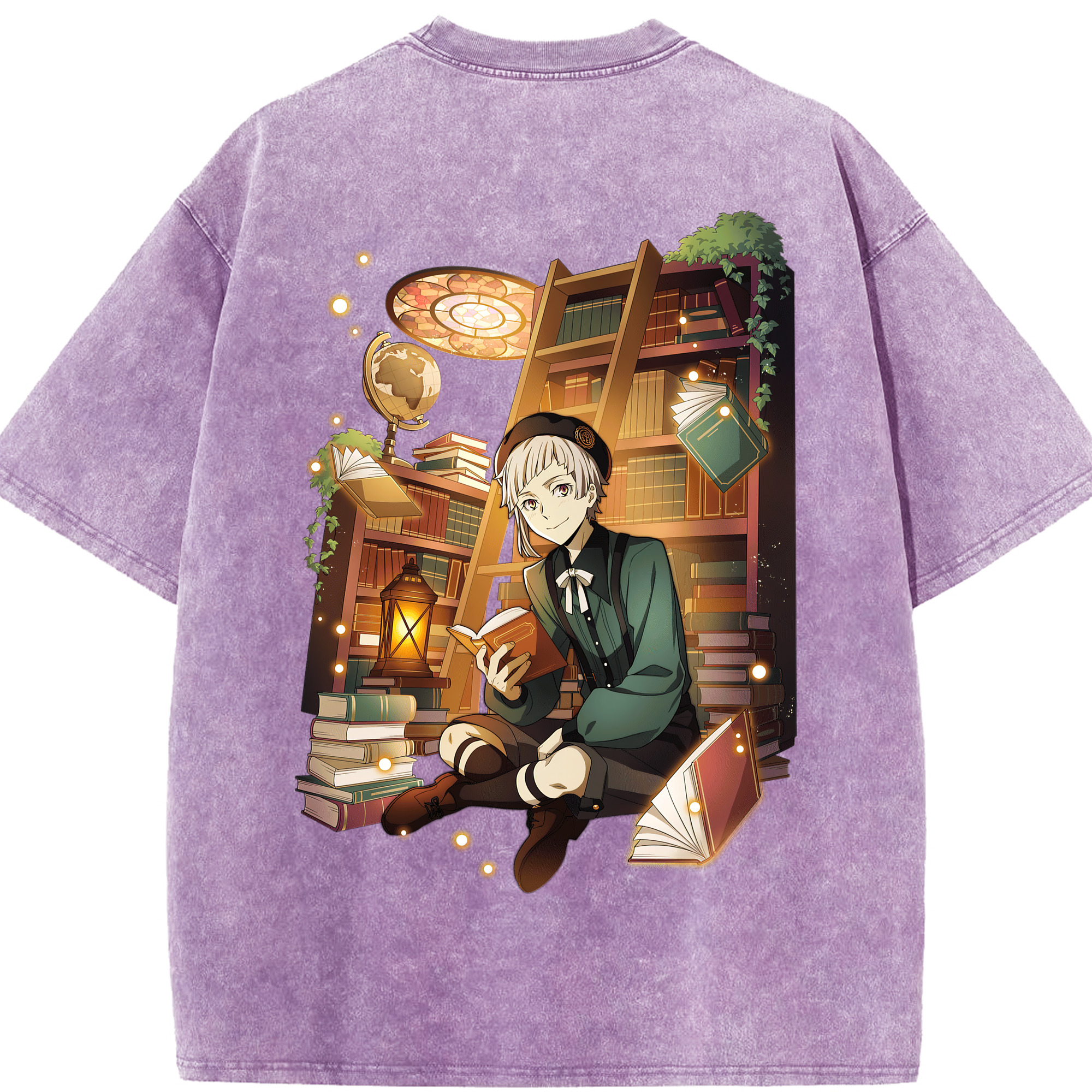 （画像用） 文豪ストレイドッグス Bungo Stray Dogs 綿100% ヴィンテージ風 半袖Tシャツ（背面プリント）