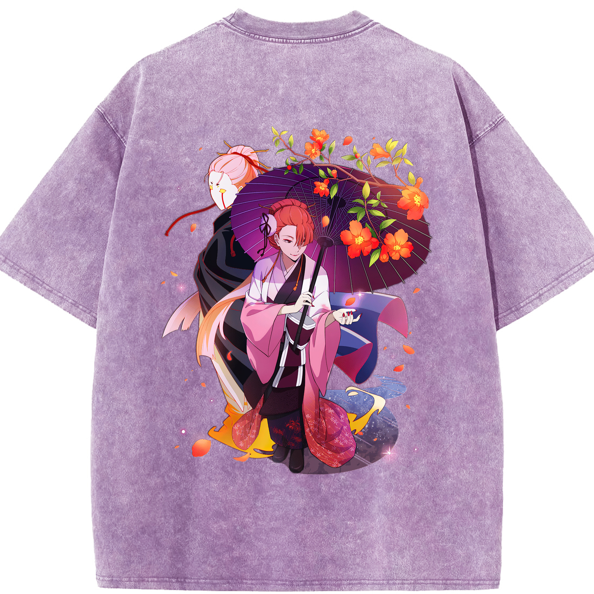 （画像用） 文豪ストレイドッグス Bungo Stray Dogs 綿100% ヴィンテージ風 半袖Tシャツ（背面プリント）