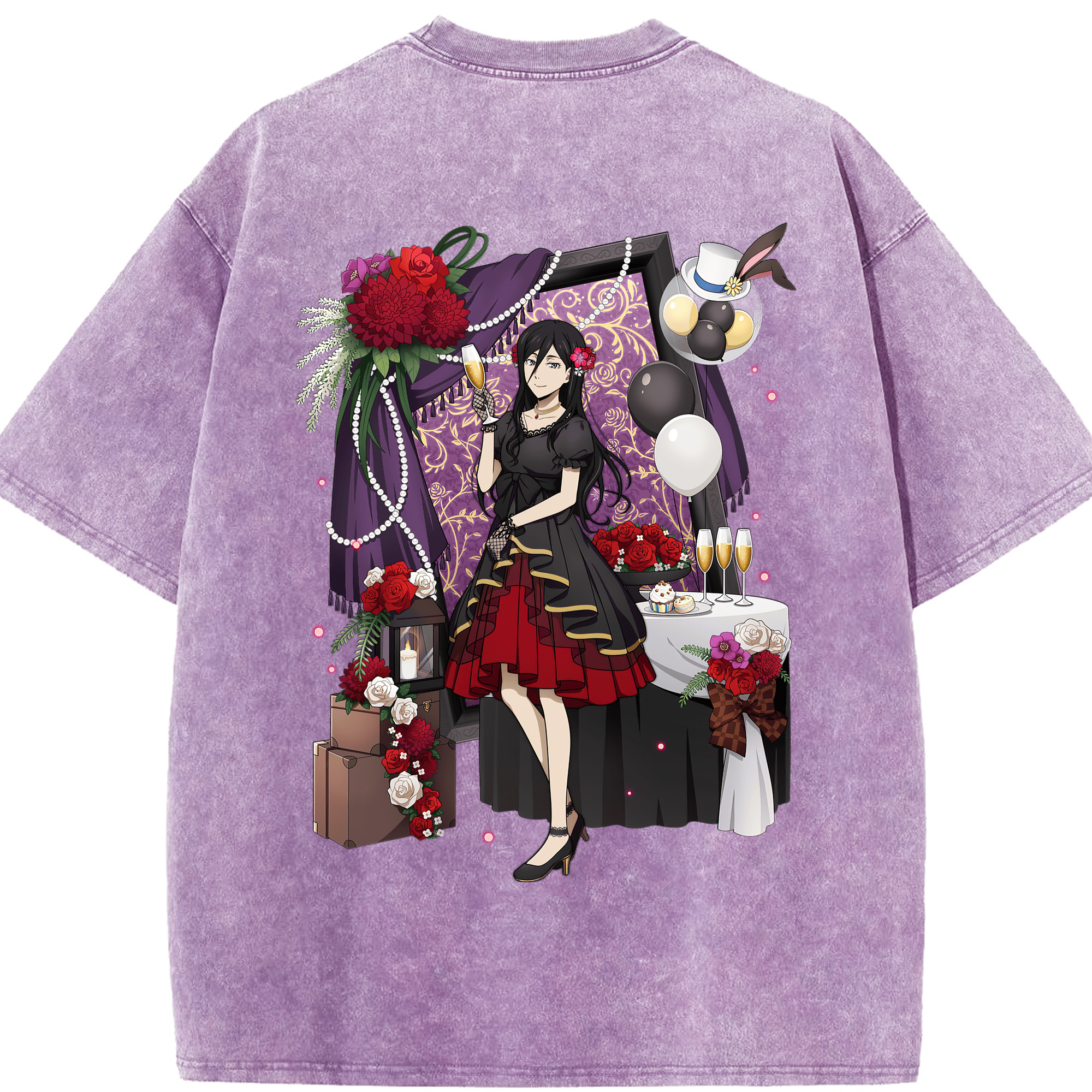 （画像用） 文豪ストレイドッグス Bungo Stray Dogs 綿100% ヴィンテージ風 半袖Tシャツ（背面プリント）