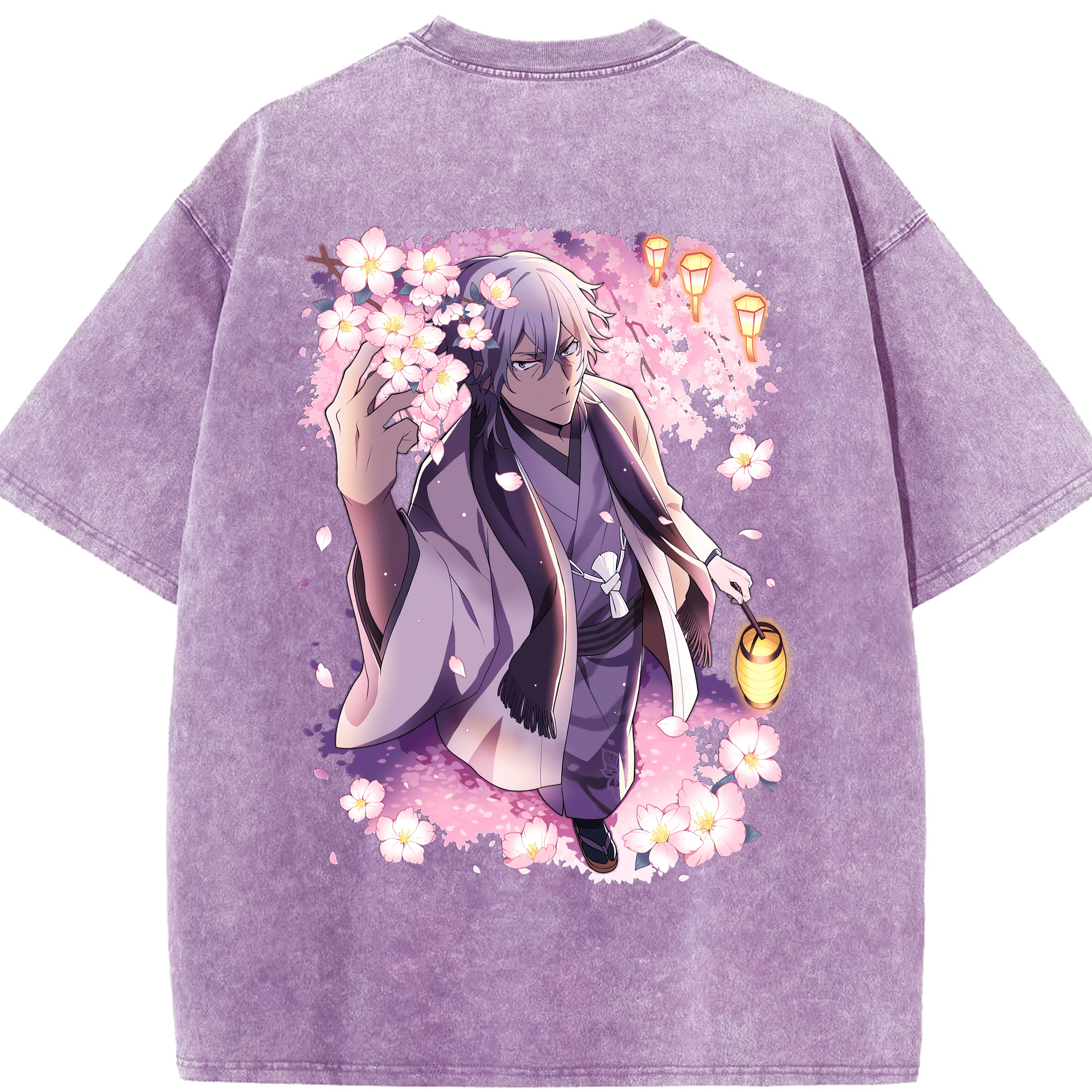 （画像用） 文豪ストレイドッグス Bungo Stray Dogs 綿100% ヴィンテージ風 半袖Tシャツ（背面プリント）