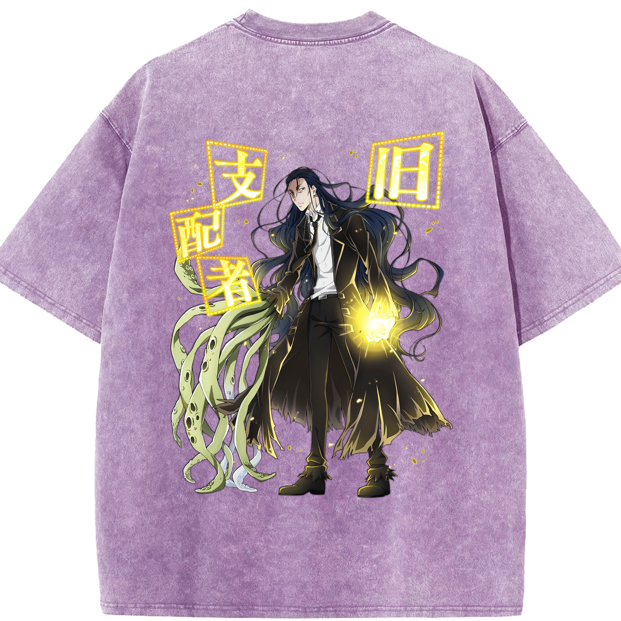 （画像用） 文豪ストレイドッグス Bungo Stray Dogs 綿100% ヴィンテージ風 半袖Tシャツ（背面プリント）
