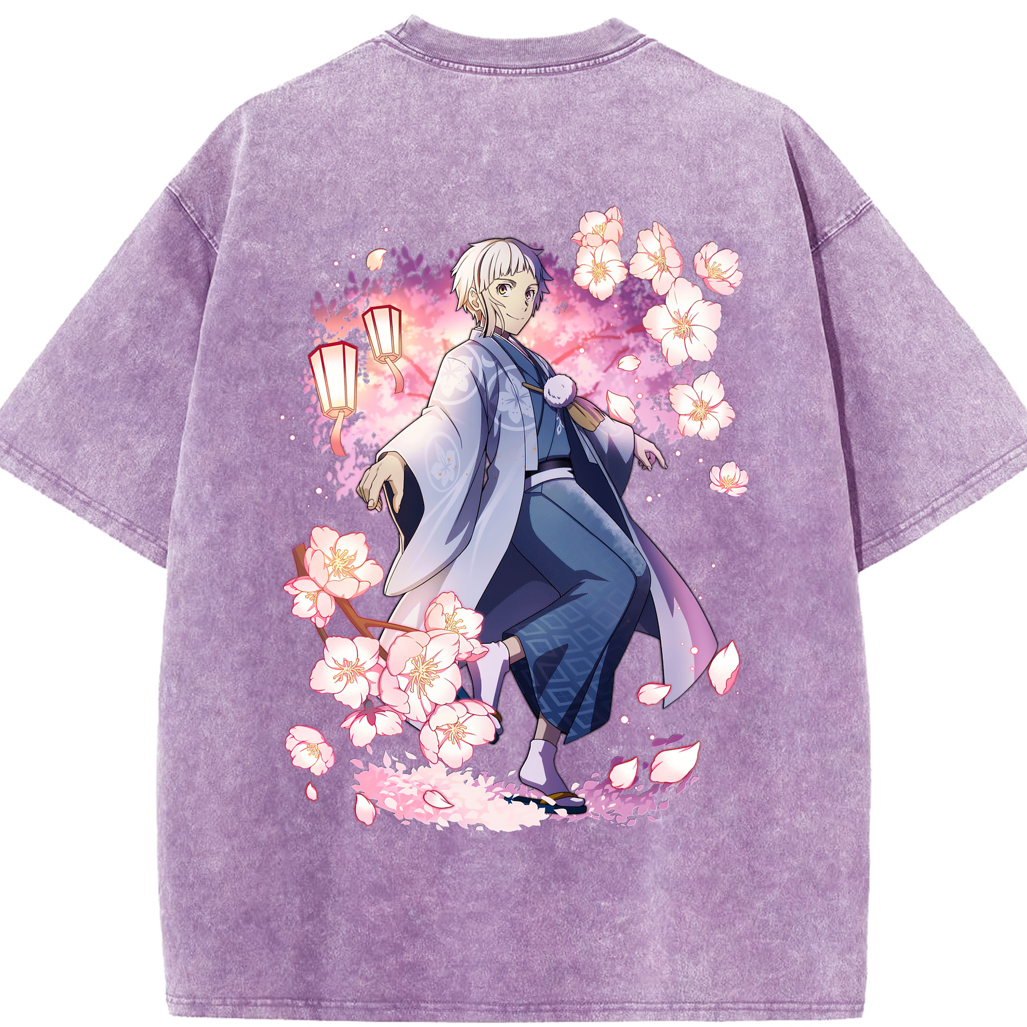 （画像用） 文豪ストレイドッグス Bungo Stray Dogs 綿100% ヴィンテージ風 半袖Tシャツ（背面プリント）