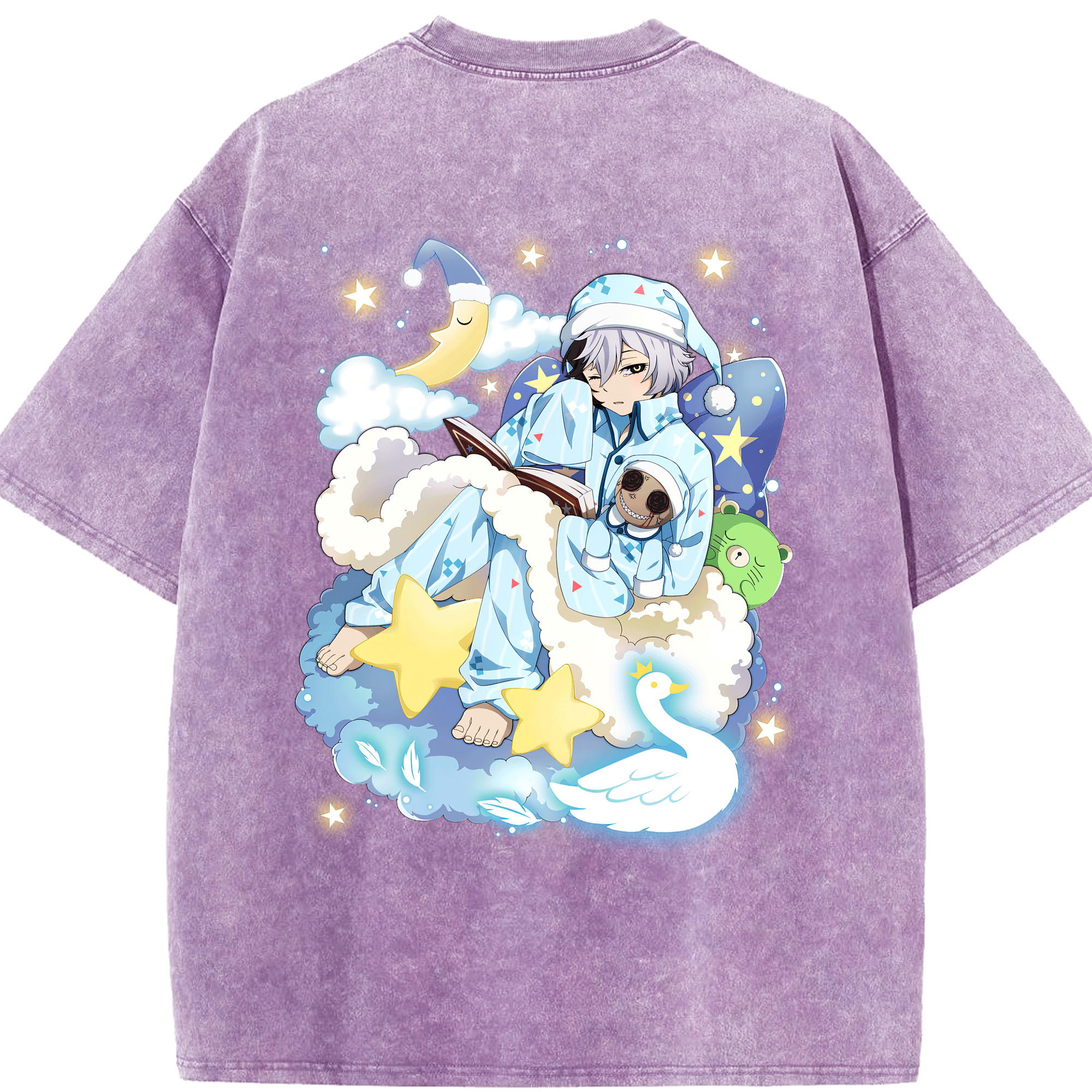（画像用） 文豪ストレイドッグス Bungo Stray Dogs 綿100% ヴィンテージ風 半袖Tシャツ（背面プリント）