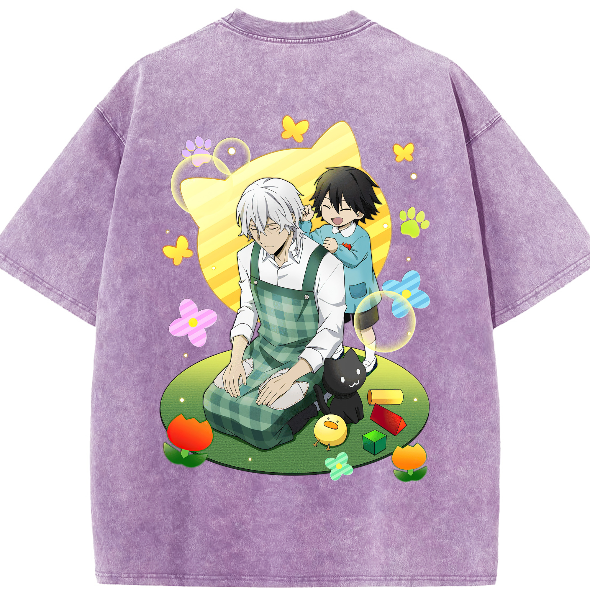 （画像用） 文豪ストレイドッグス Bungo Stray Dogs 綿100% ヴィンテージ風 半袖Tシャツ（背面プリント）