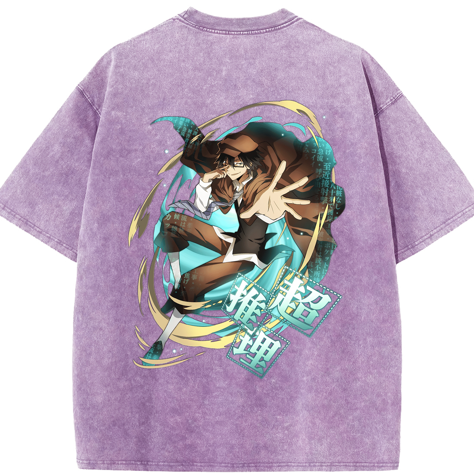 （画像用） 文豪ストレイドッグス Bungo Stray Dogs 綿100% ヴィンテージ風 半袖Tシャツ（背面プリント）
