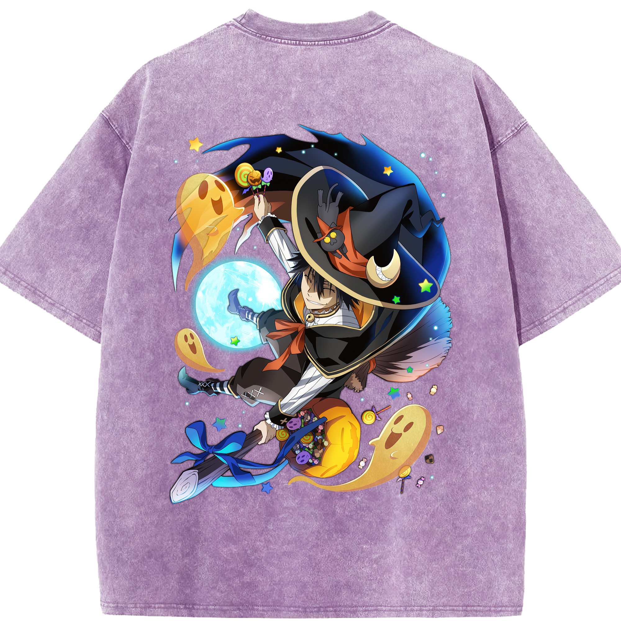 （画像用） 文豪ストレイドッグス Bungo Stray Dogs 綿100% ヴィンテージ風 半袖Tシャツ（背面プリント）